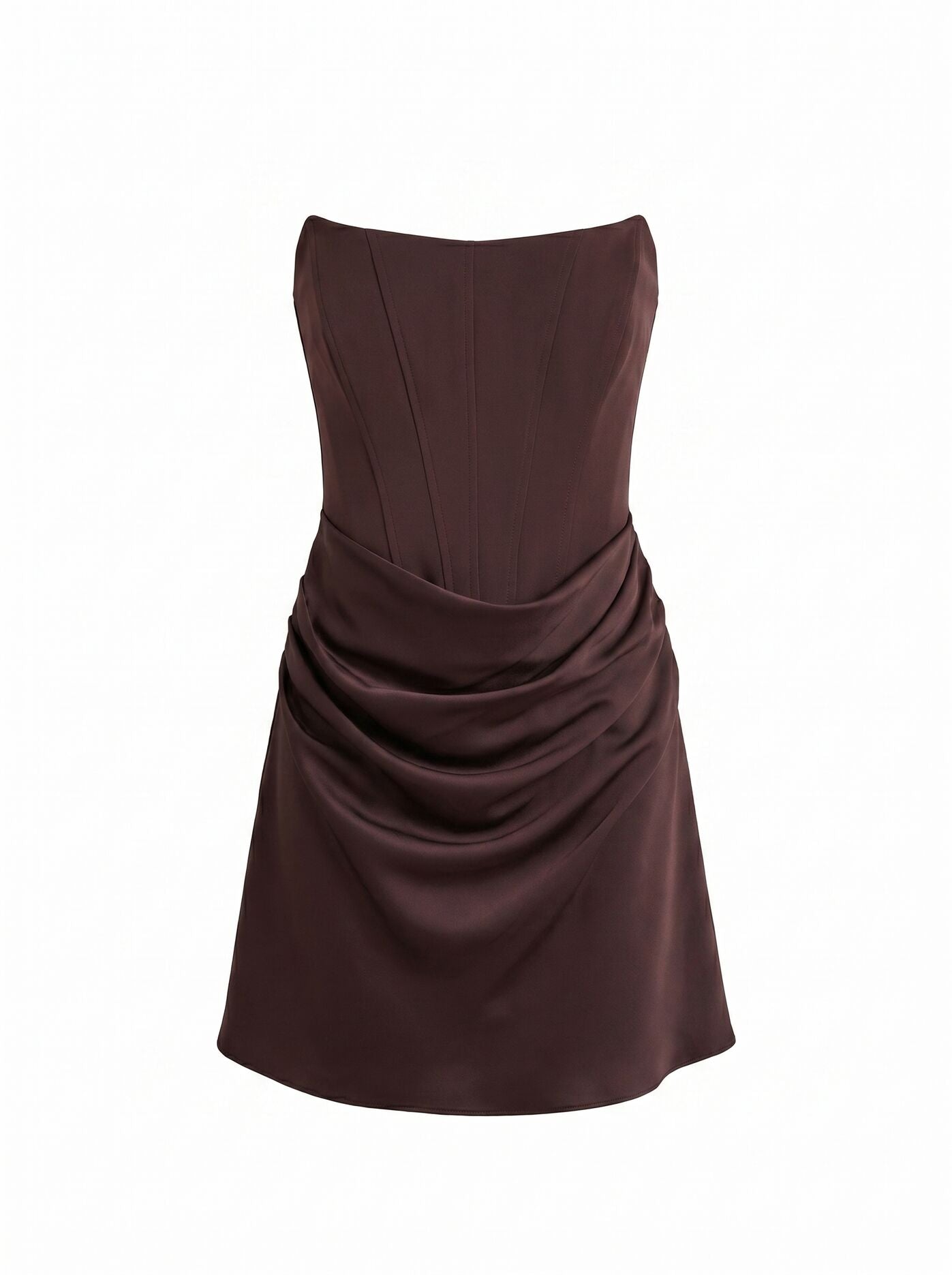Isra Petite Drape Strapless Mini Dress