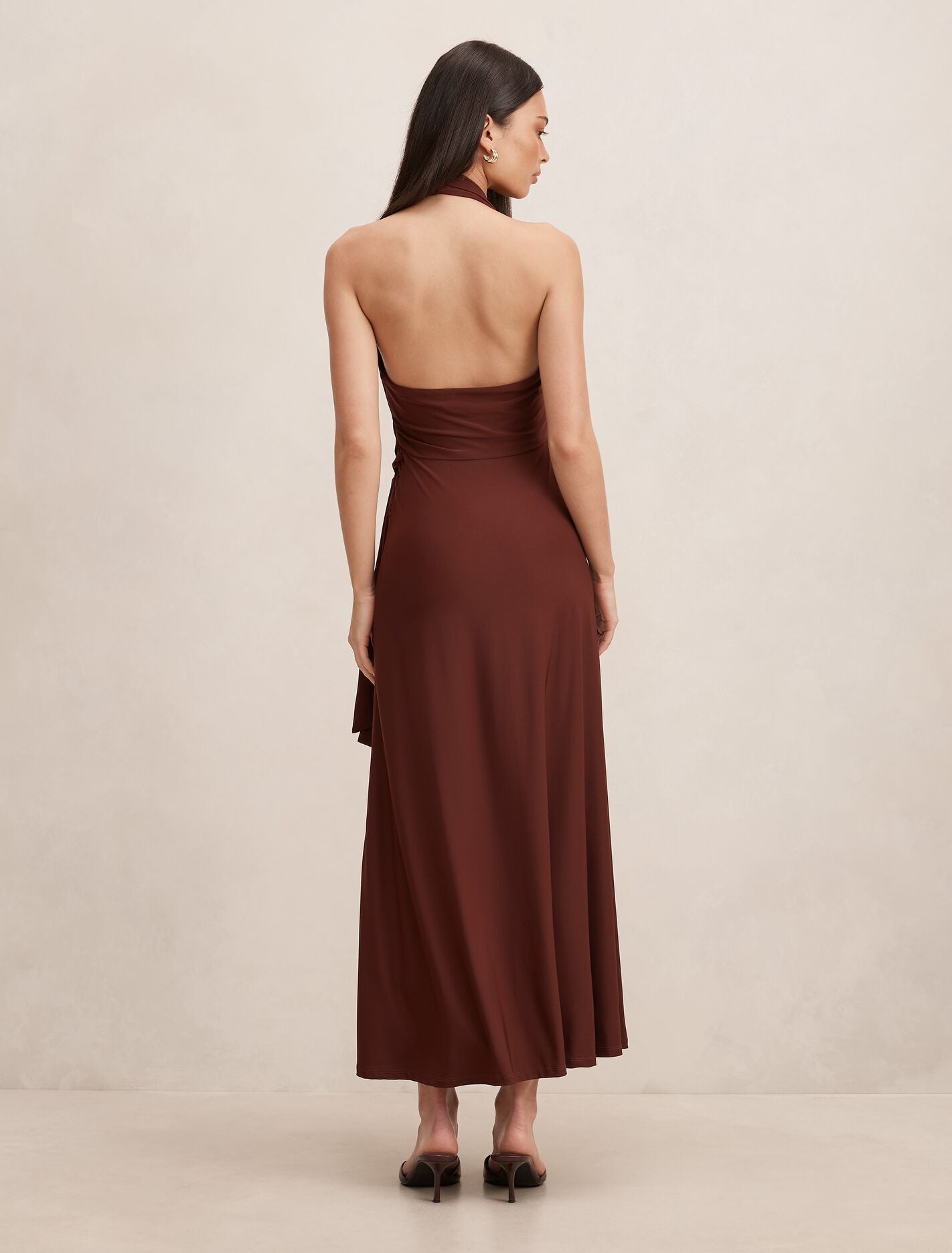 Aaliyah Wrap Halter Midi Dress Forever New