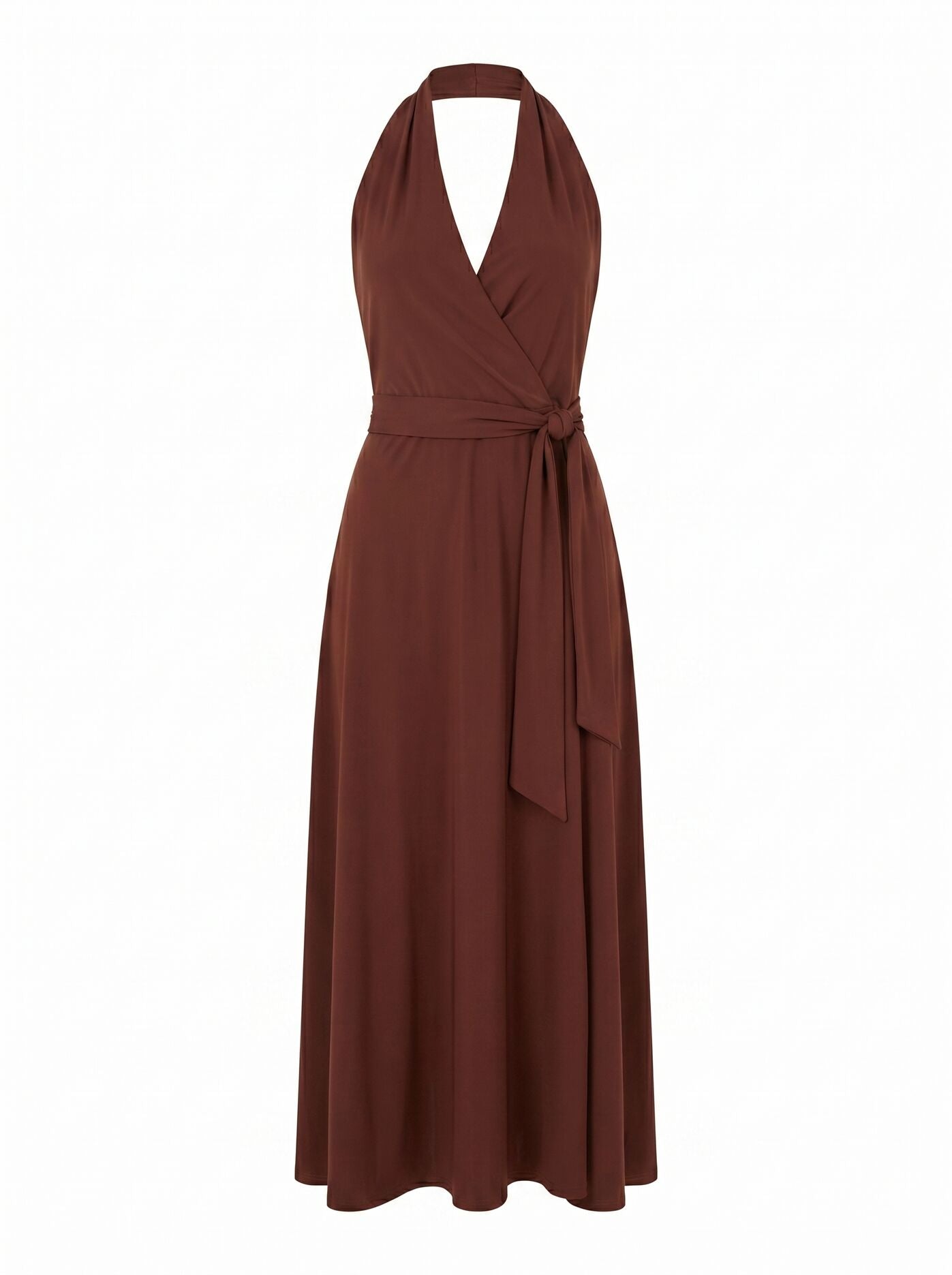 Aaliyah Wrap Halter Midi Dress Forever New