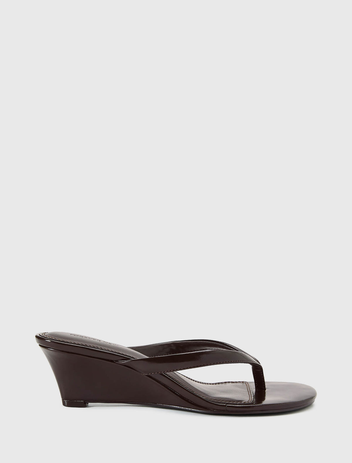 Juliana Thong Wedge Heel Chocolate Brown Forever New