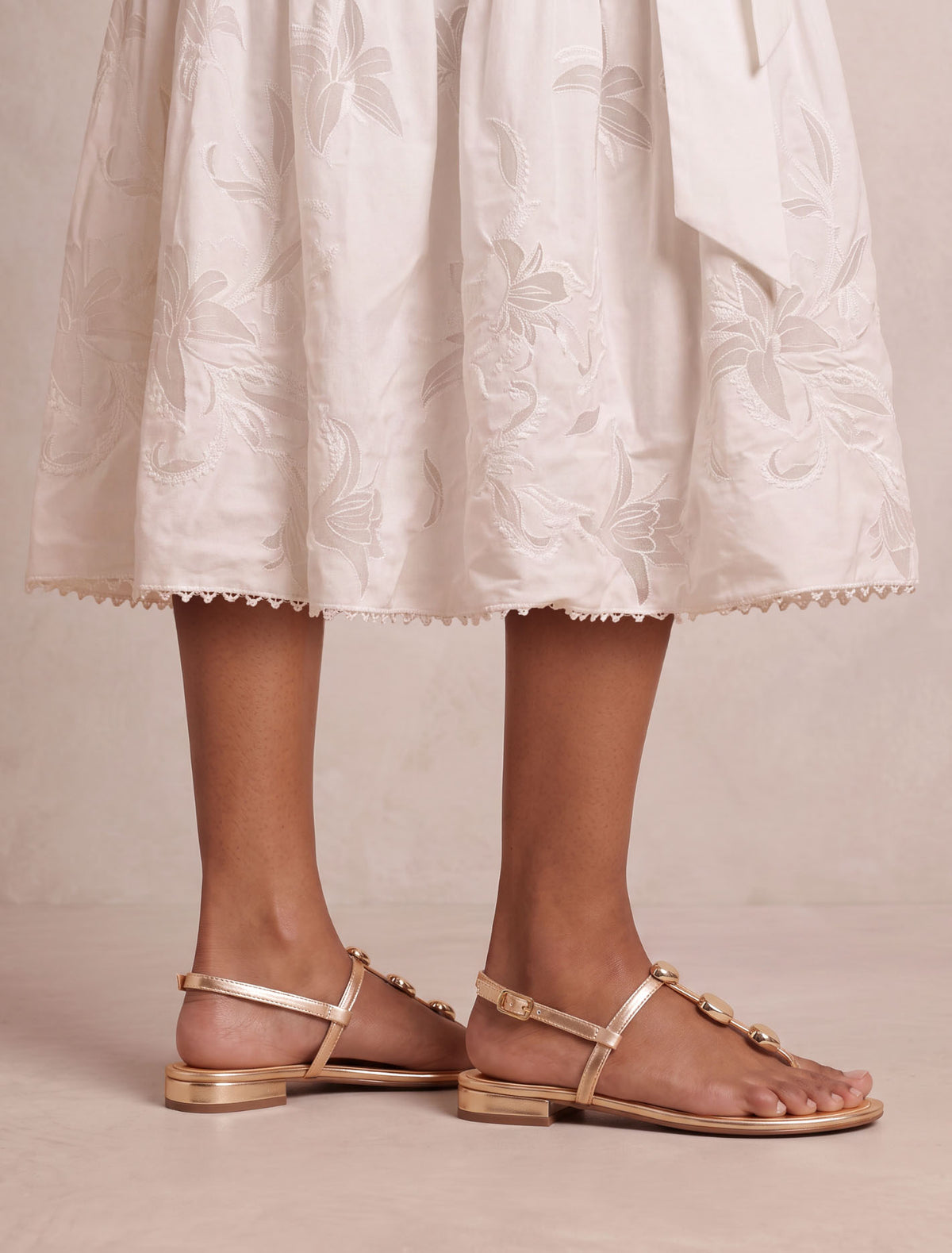 Fiona 2 Irregular Shaped Trim Flat Sandal Forever New