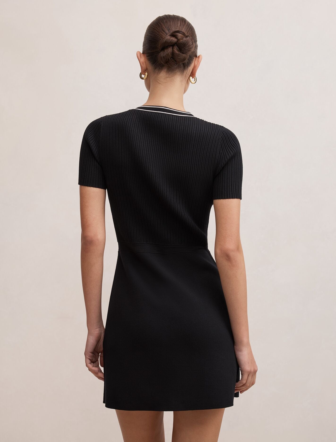 Isobella Tipped Knit Mini Dress Forever New