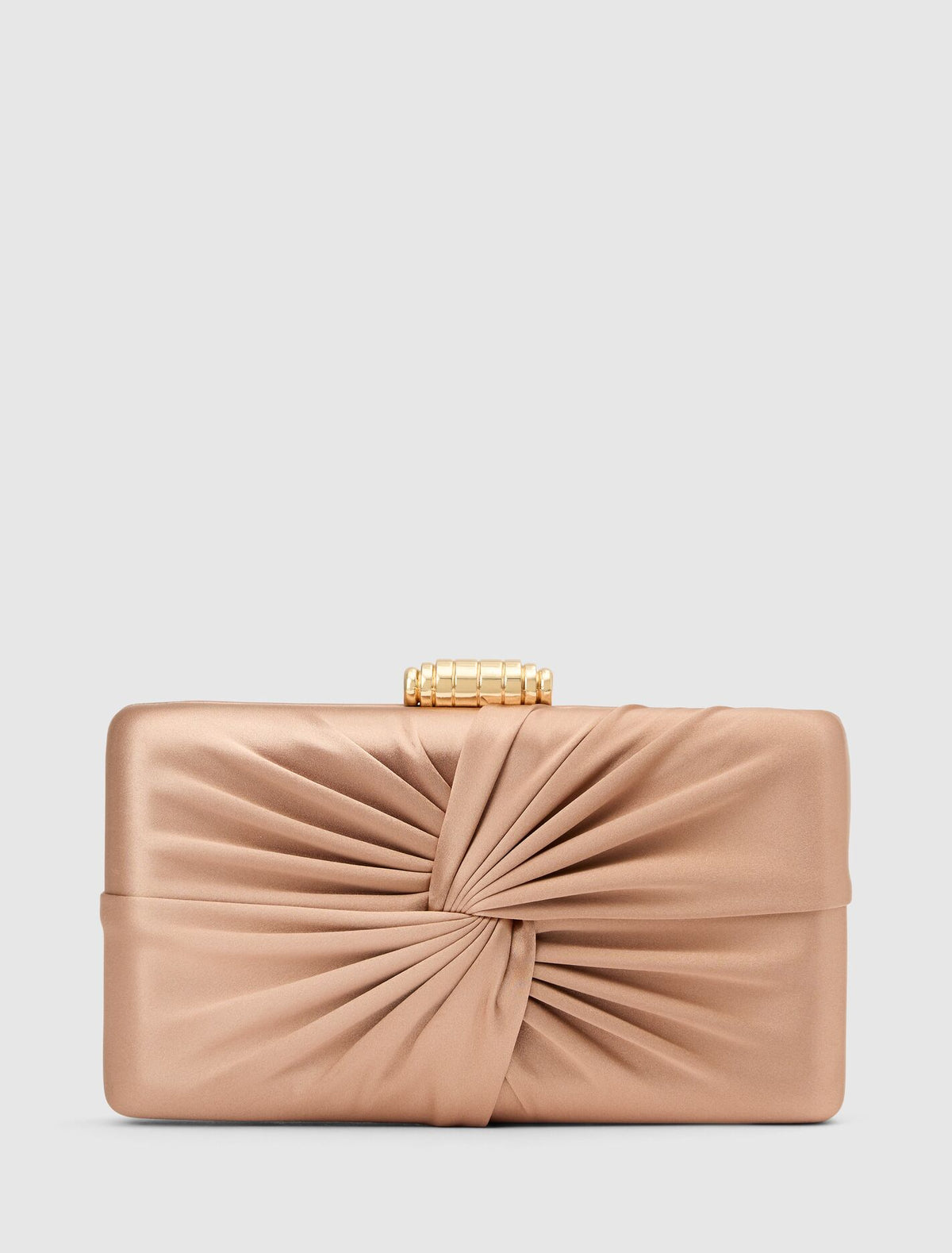 Tate Twist Satin Hardcase Clutch 0 Rose Forever New