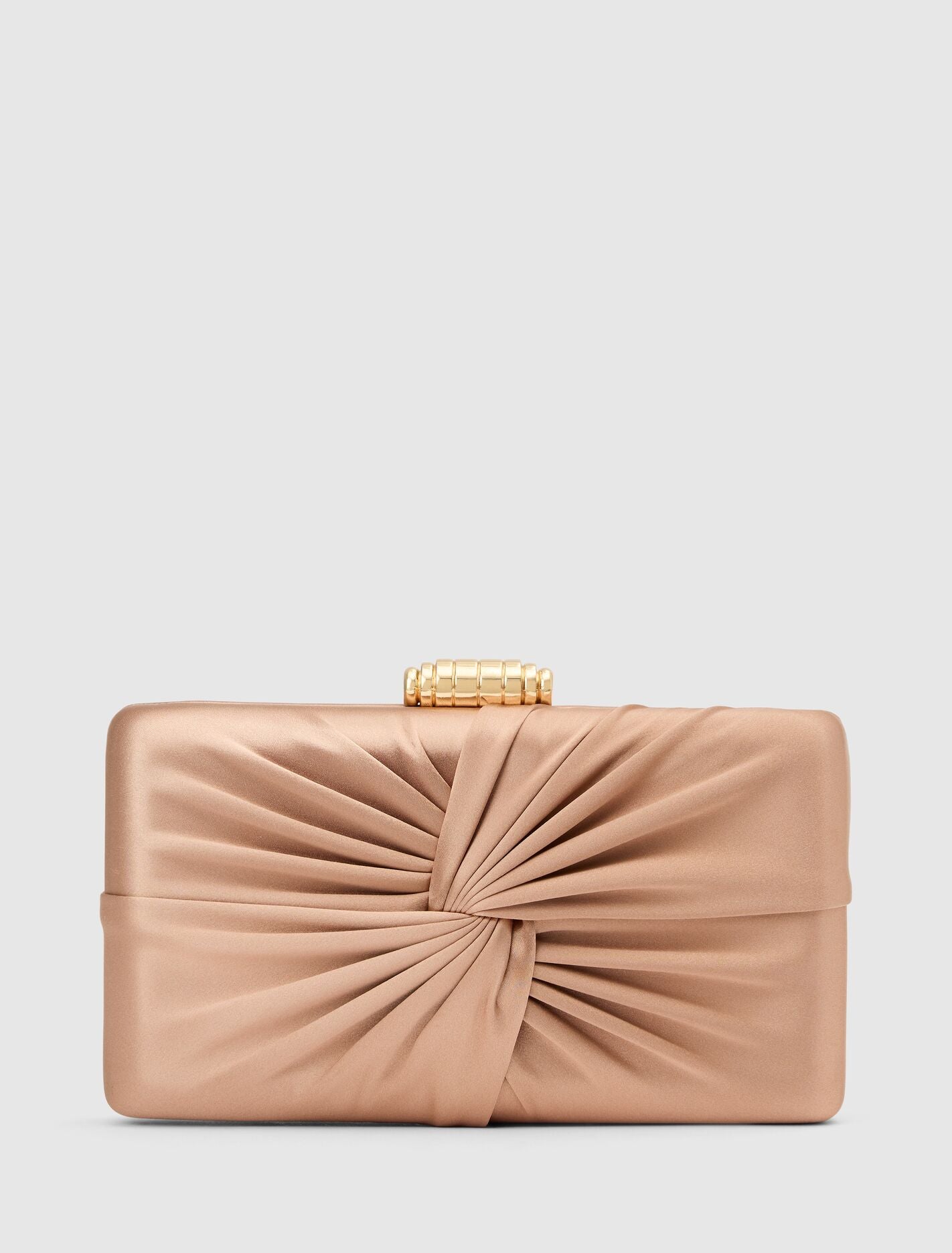 Tate Twist Satin Hardcase Clutch Forever New