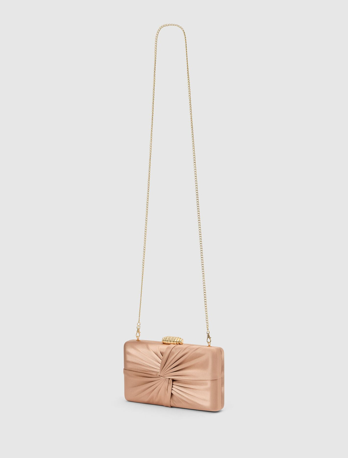 Tate Twist Satin Hardcase Clutch Forever New