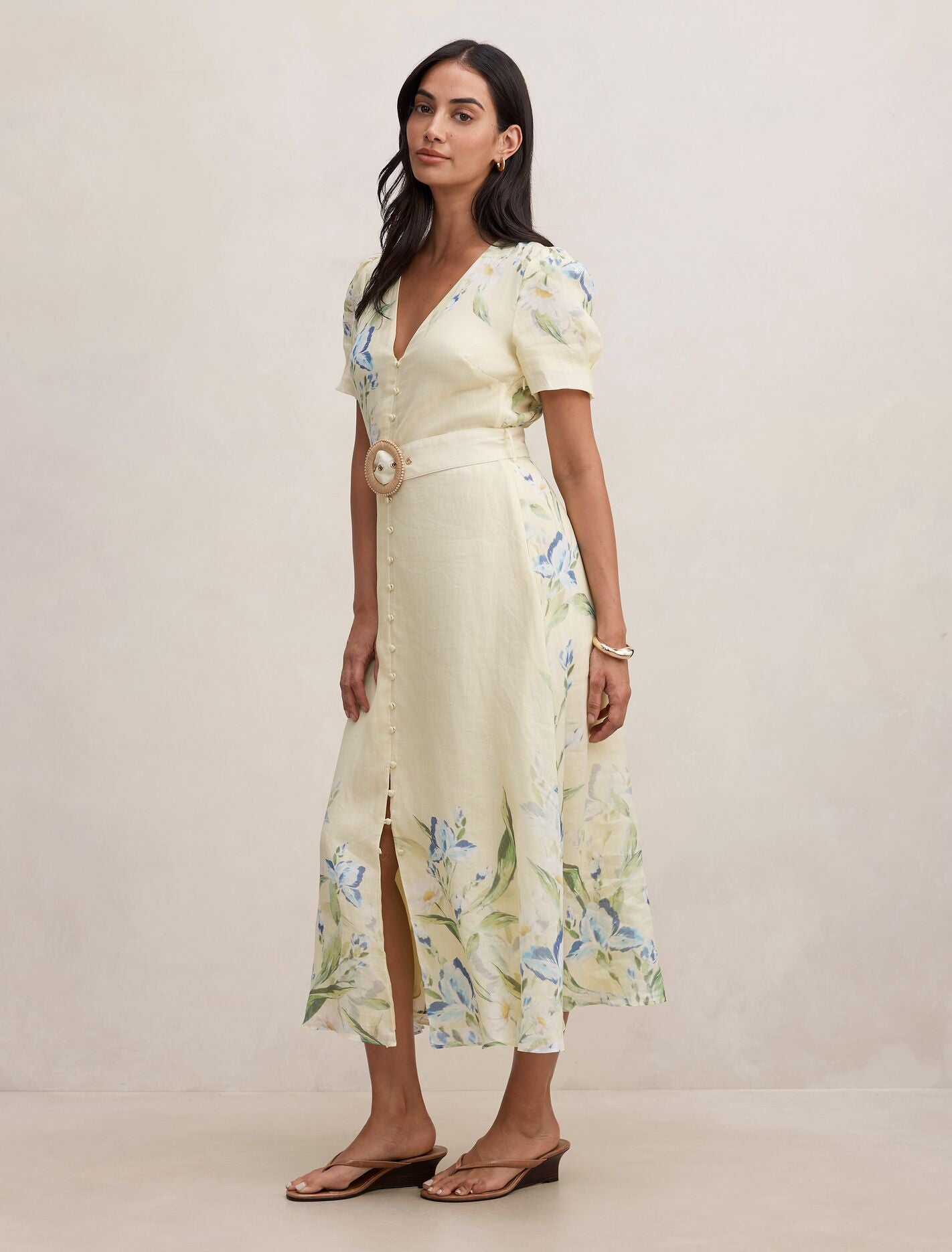 Calissa V-Neck Short Sleeve Midi Dress Forever New