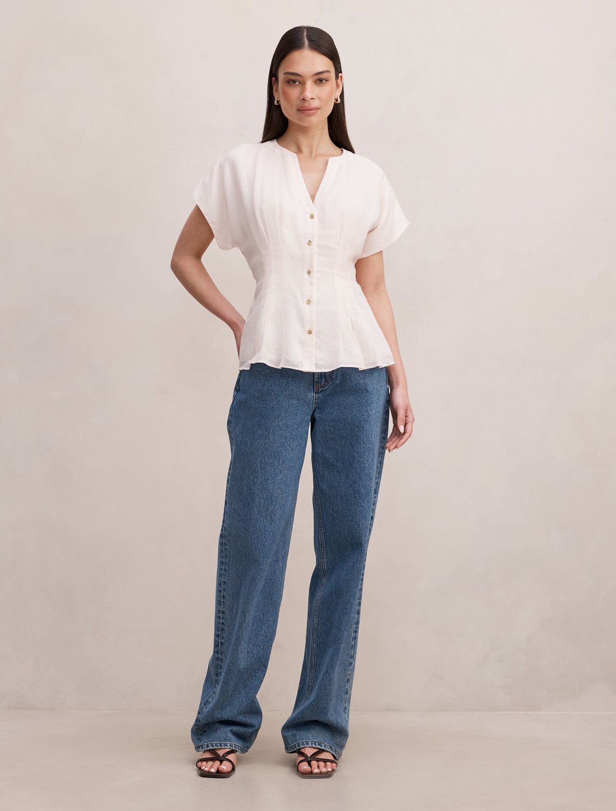 Jemma V Neck Blouse Forever New