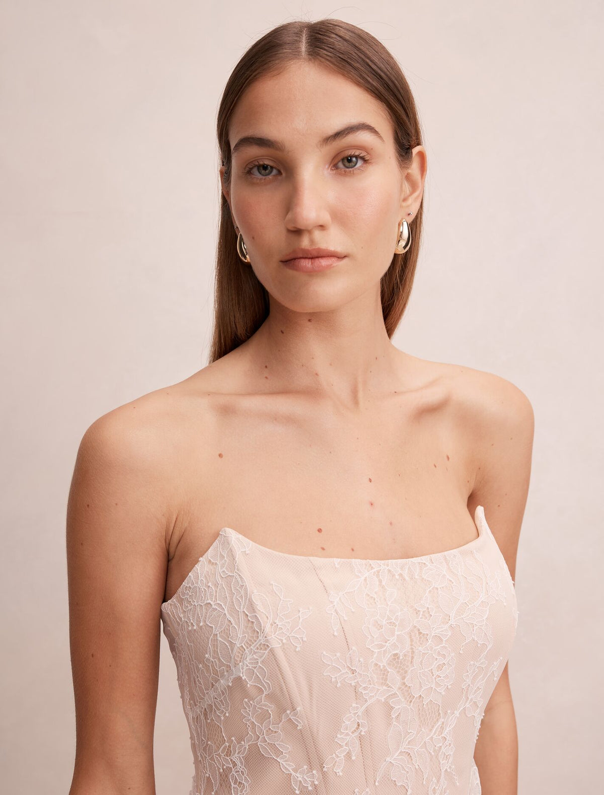 Brenna Corset Lace Mini Dress Forever New