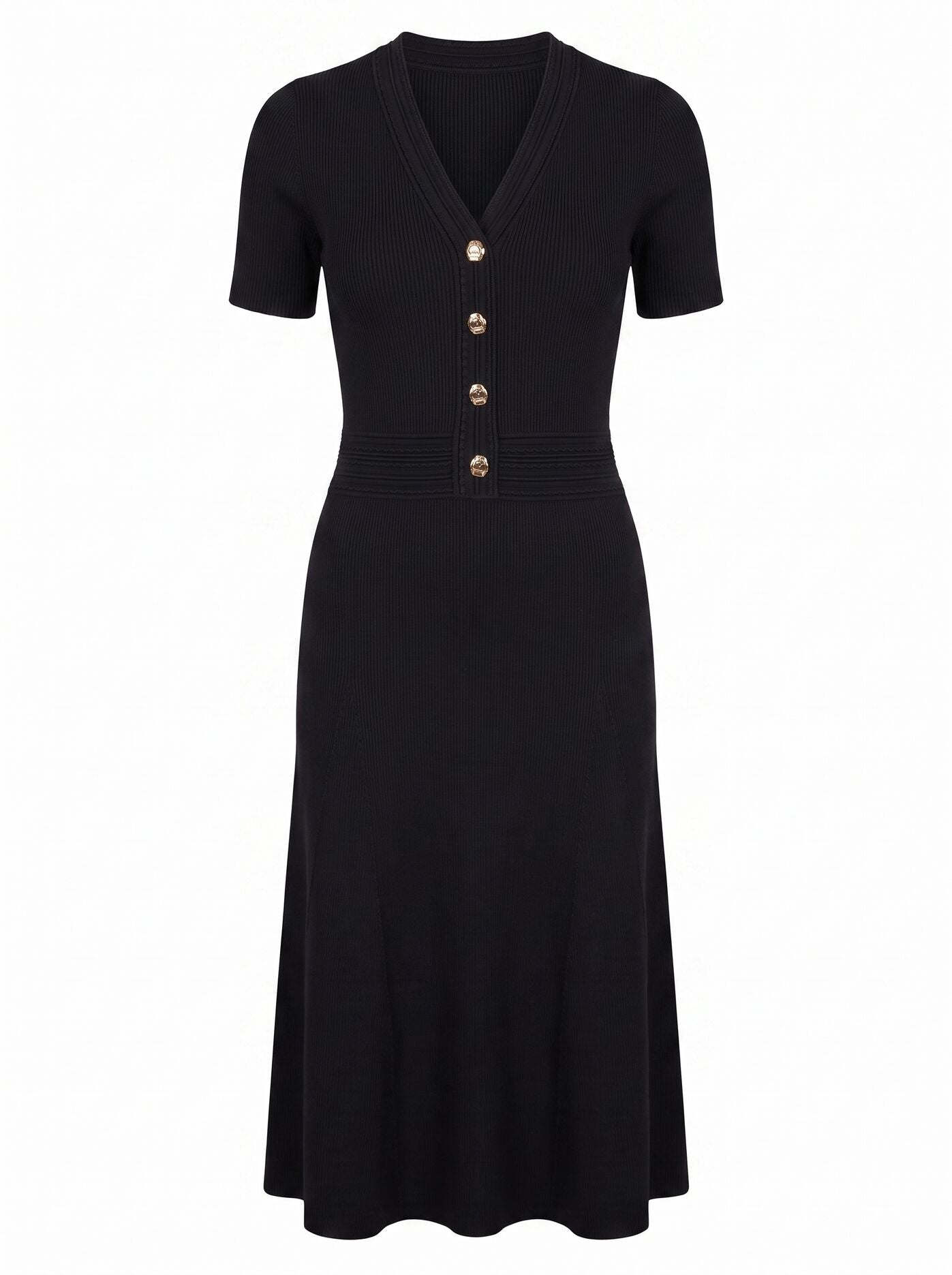 Niki V-Neck Stitch Knit Dress Forever New