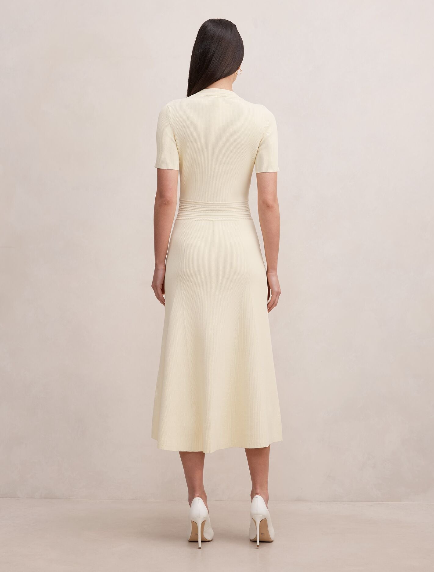 Niki V-Neck Stitch Knit Dress Forever New