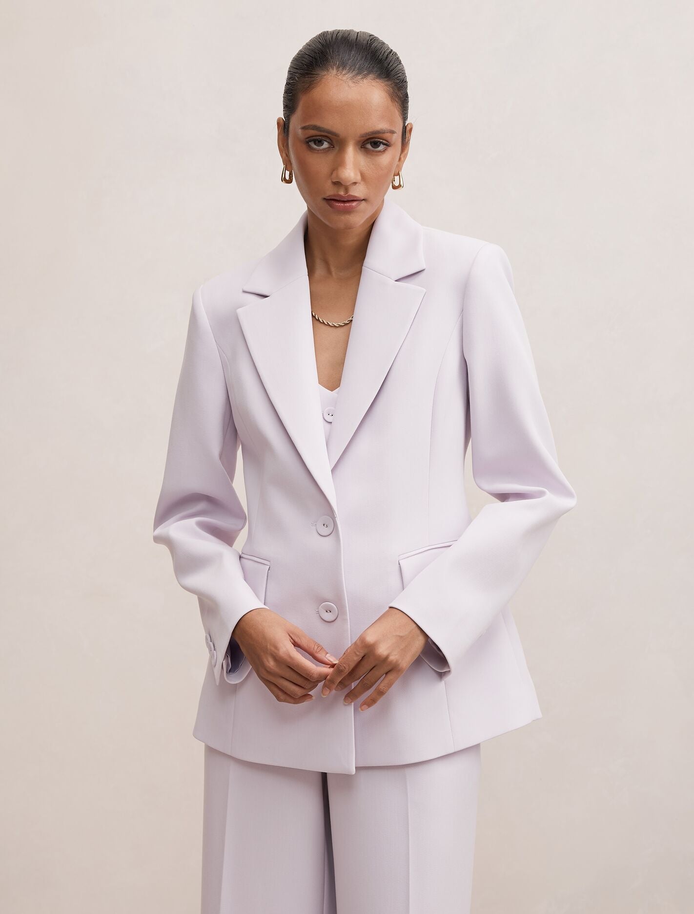 Lee Petite Nipped Waist Blazer Lilac Suit Forever New