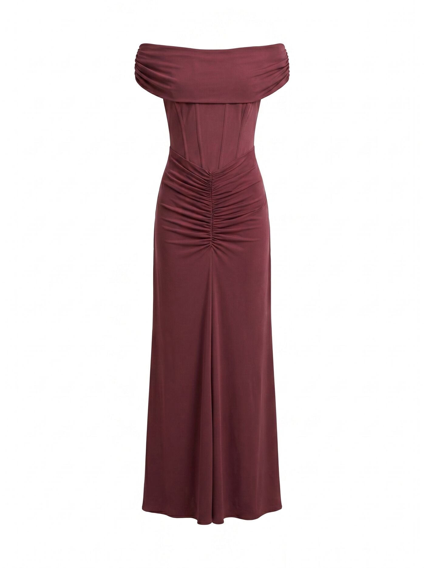 Ania Petite Ruched Bardot Maxi Dress Forever New