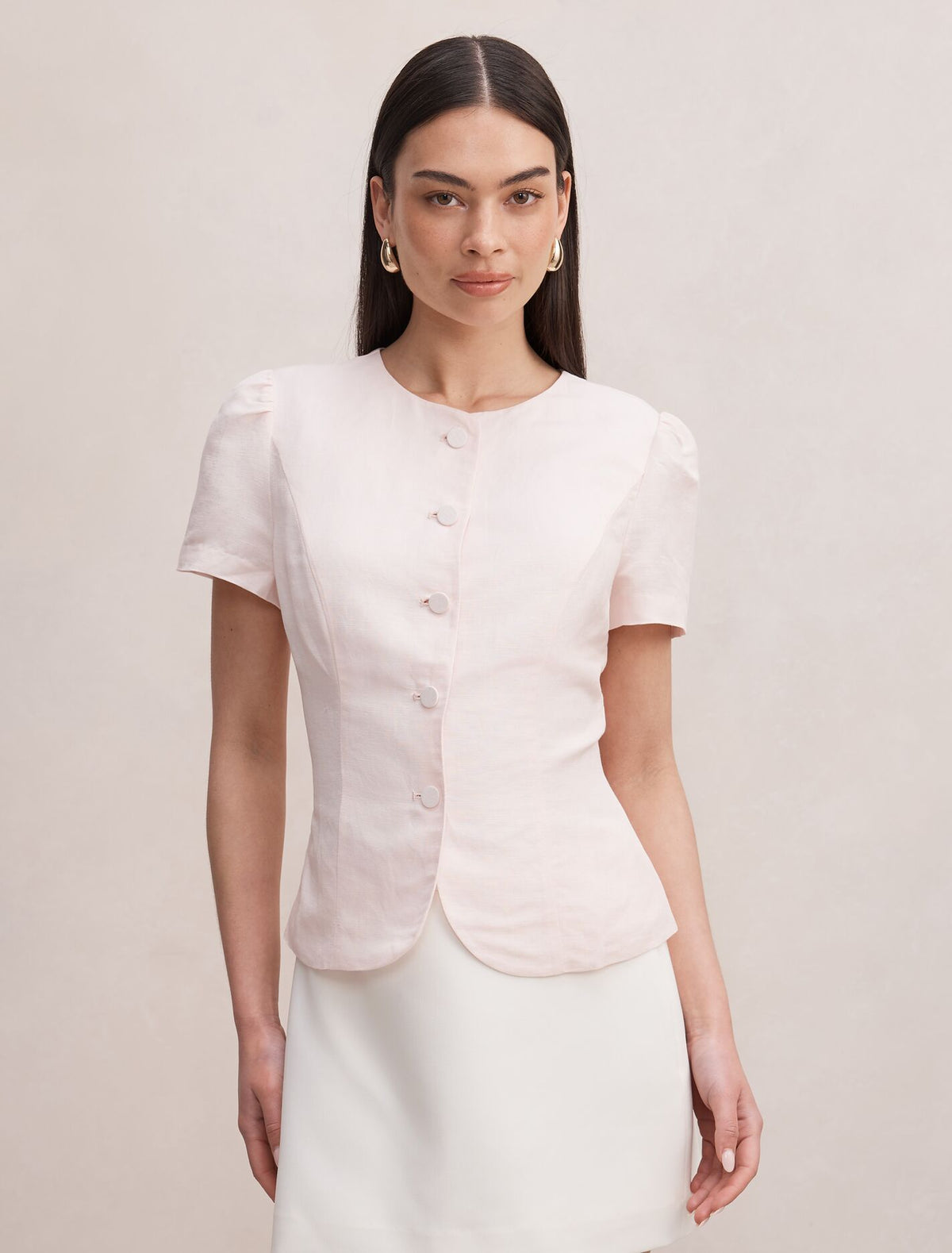Cartia Button Down Top Forever New
