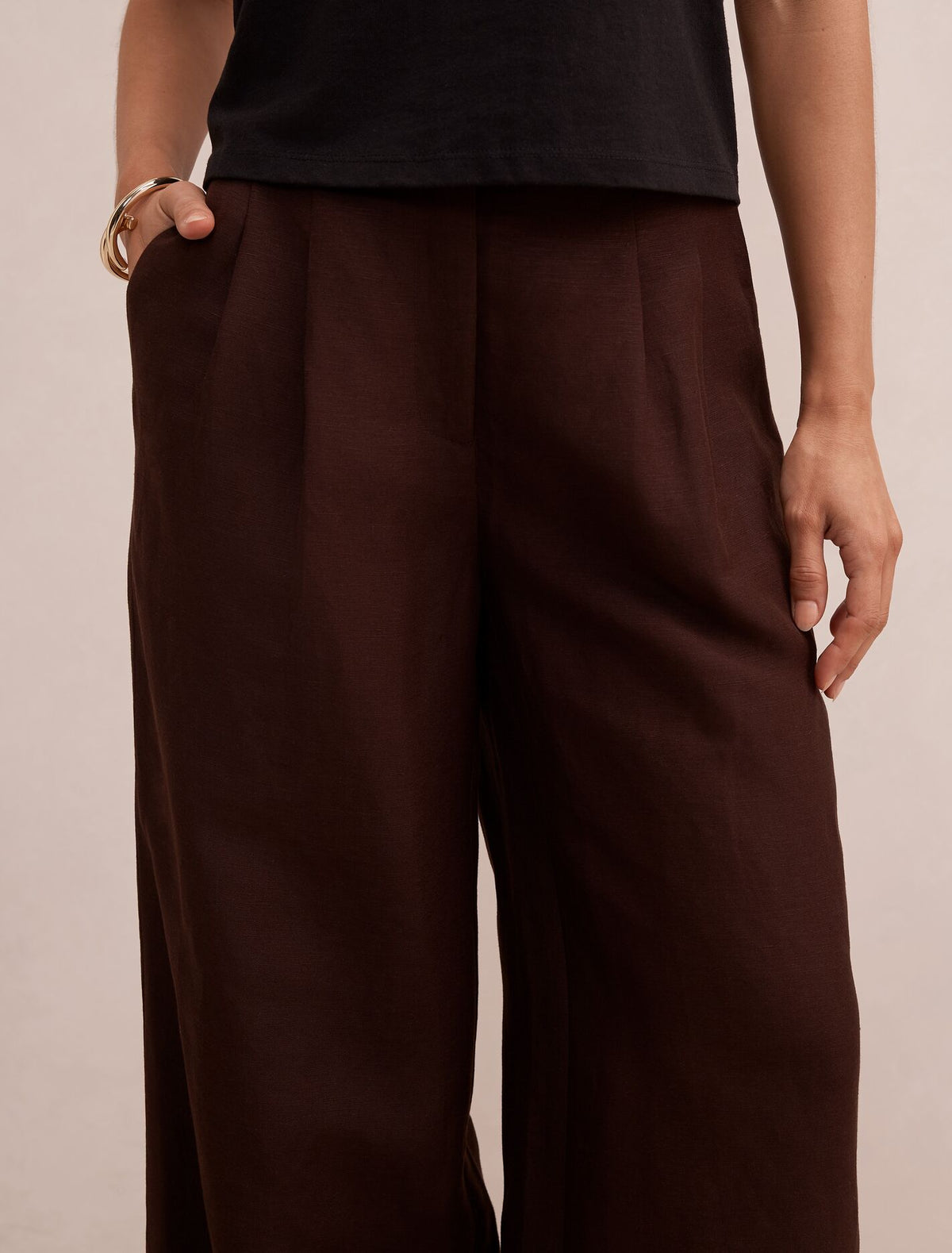 Eva Petite Linen Wide Leg Pants Forever New