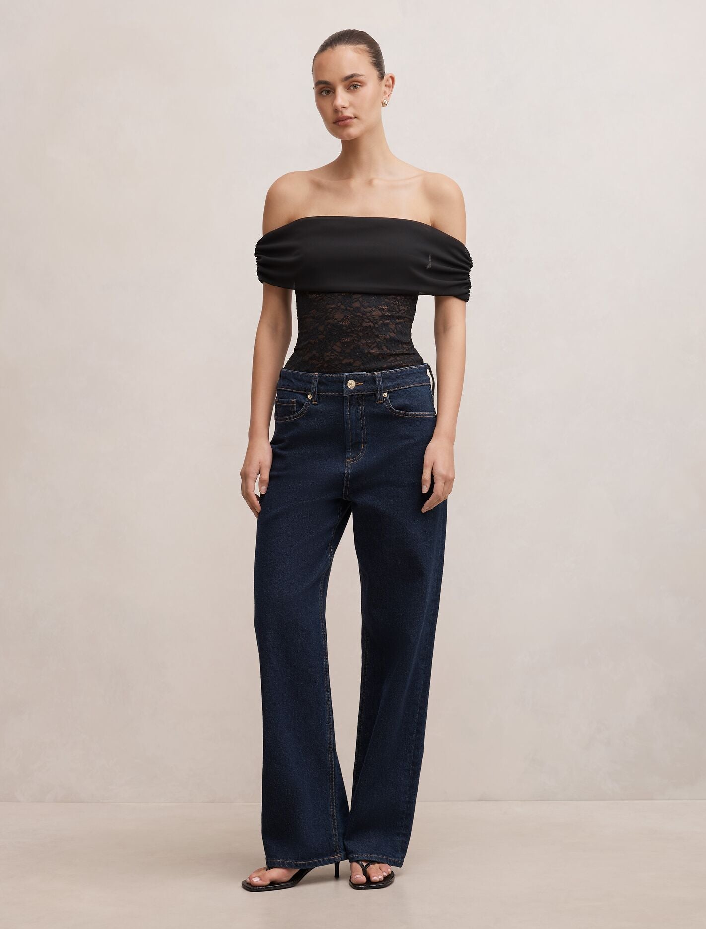 Lily Lace Bardot Top Forever New