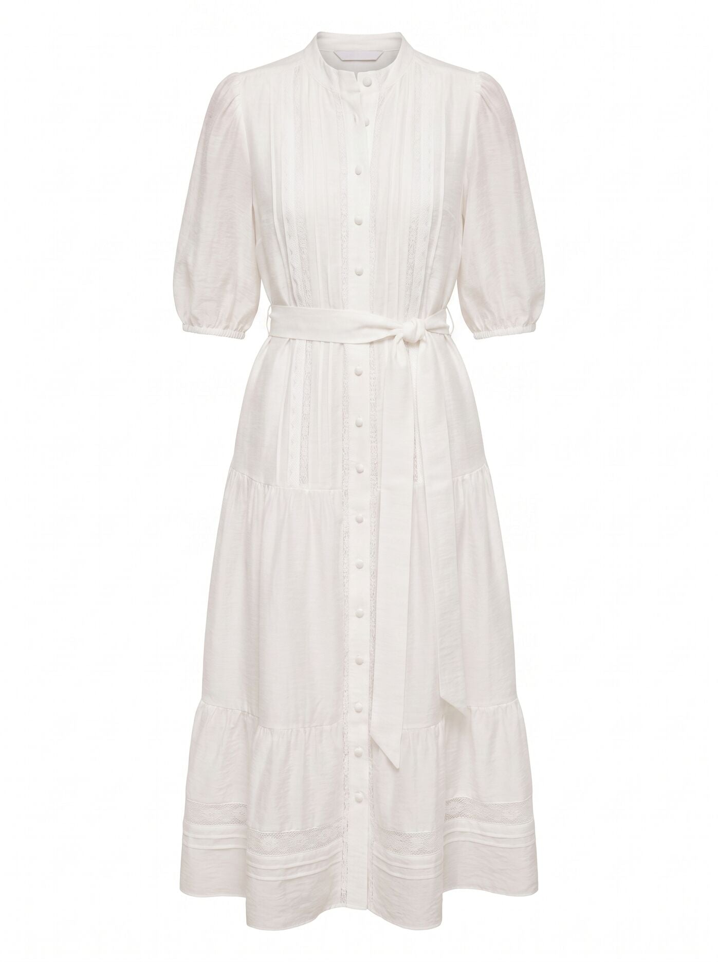 Rachel Short Sleeve Trim Midi Dress Forever New