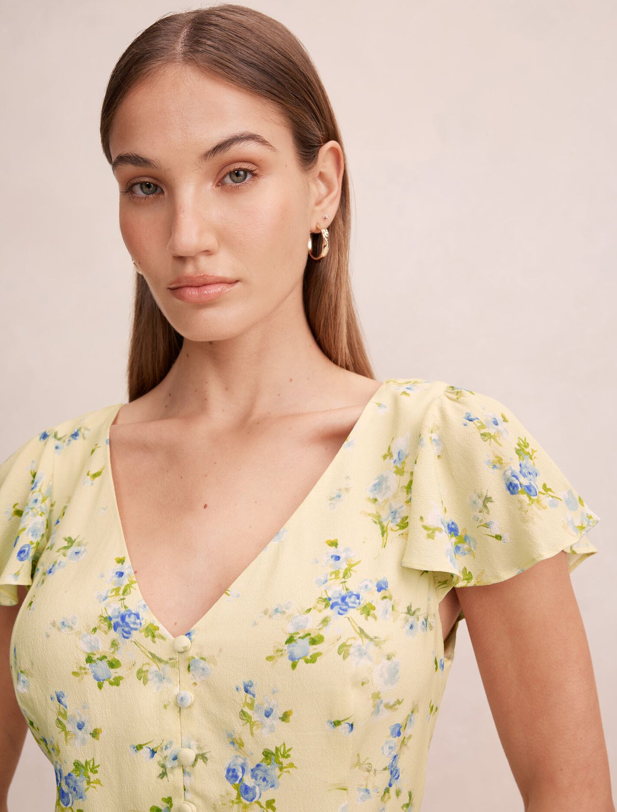 Daphne Flutter Sleeve Blouse Forever New