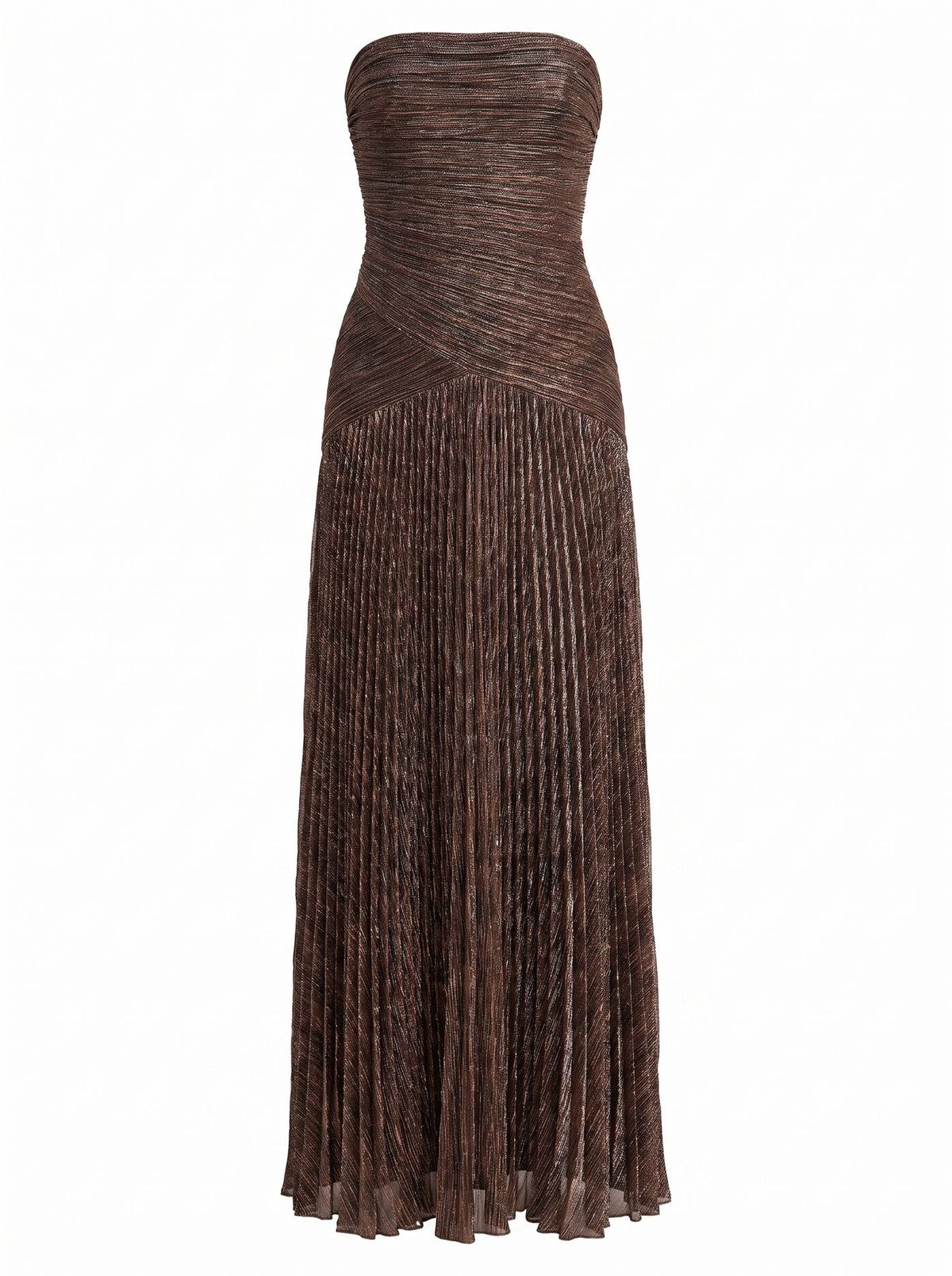 Sofia Strapless Plisse Maxi Dress Forever New