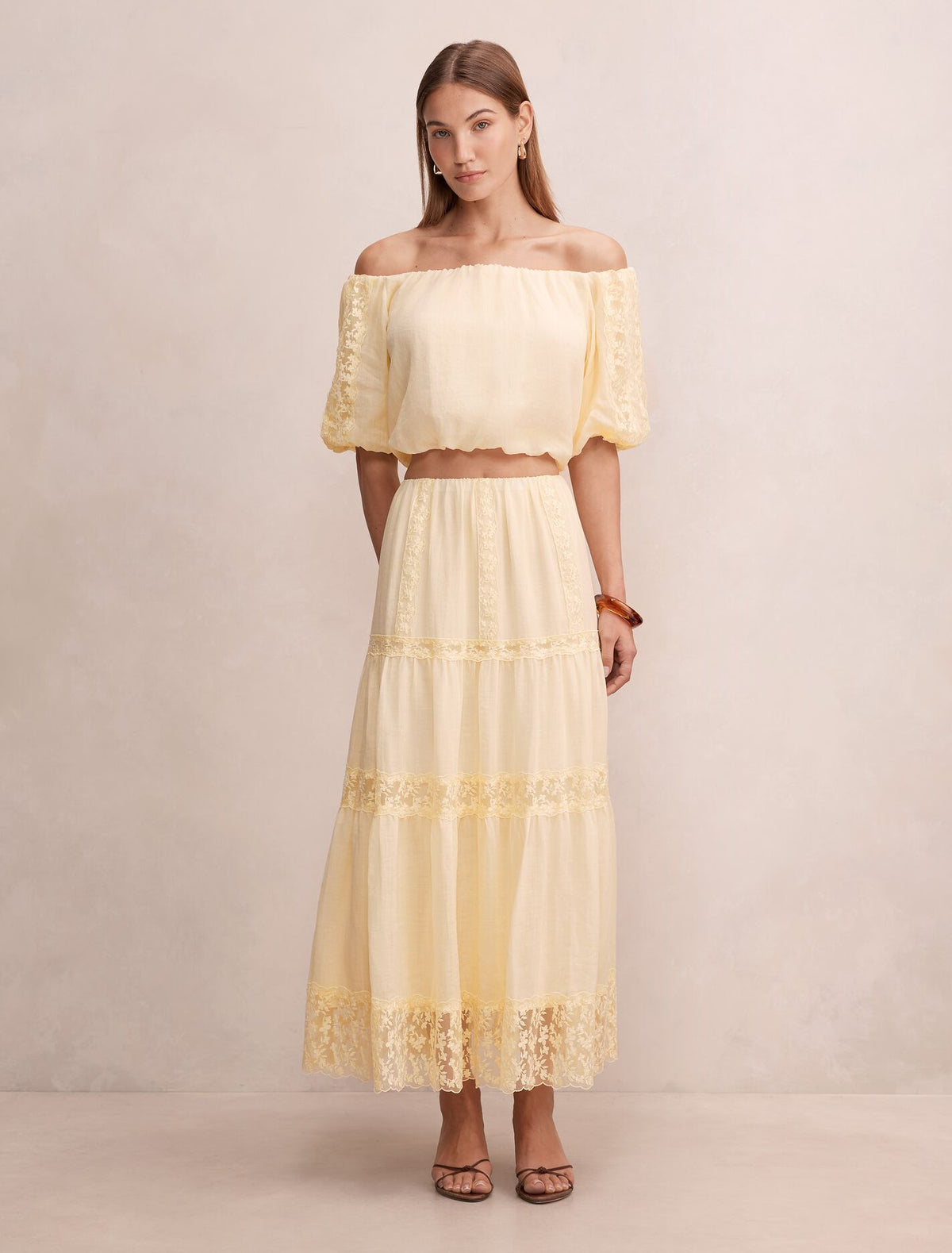 Naomi Elastic Maxi Skirt Forever New