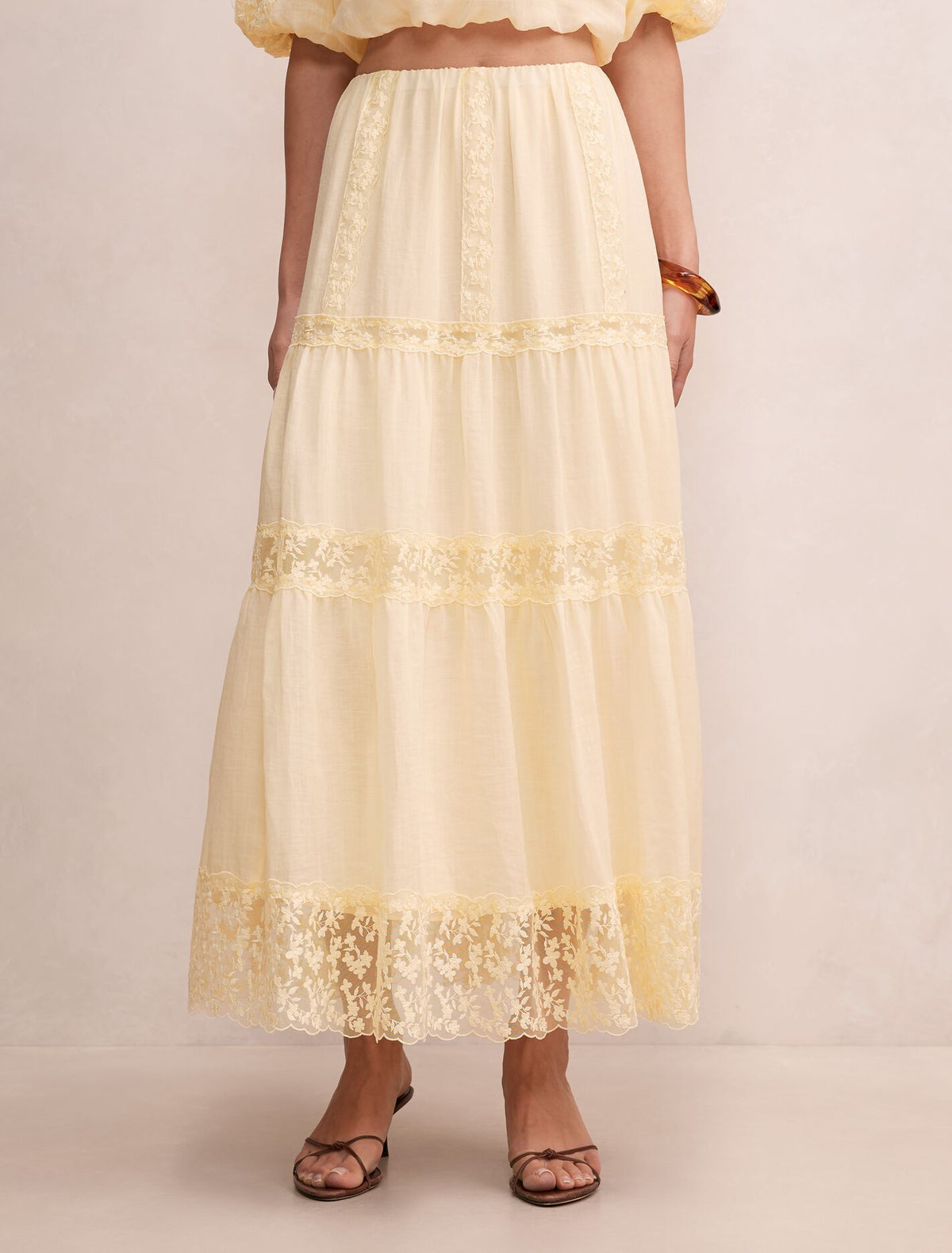 Naomi Elastic Maxi Skirt Forever New