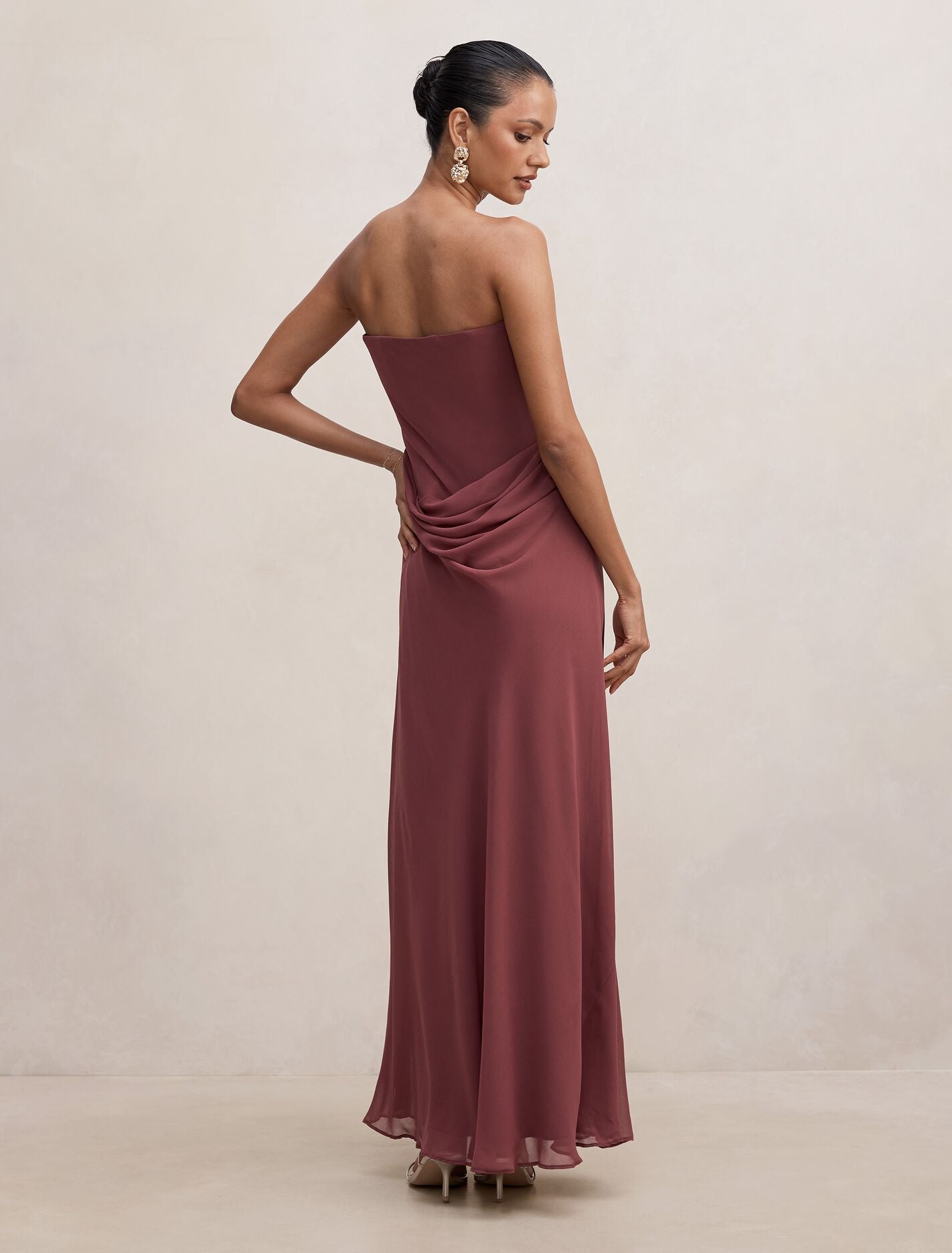 Gwynne Petite Draped Strapless Maxi Dress Forever New