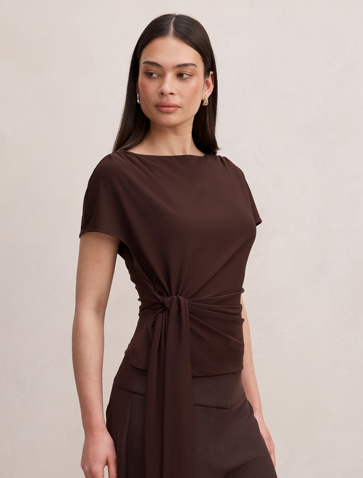Celine Tie Detail Top Forever New