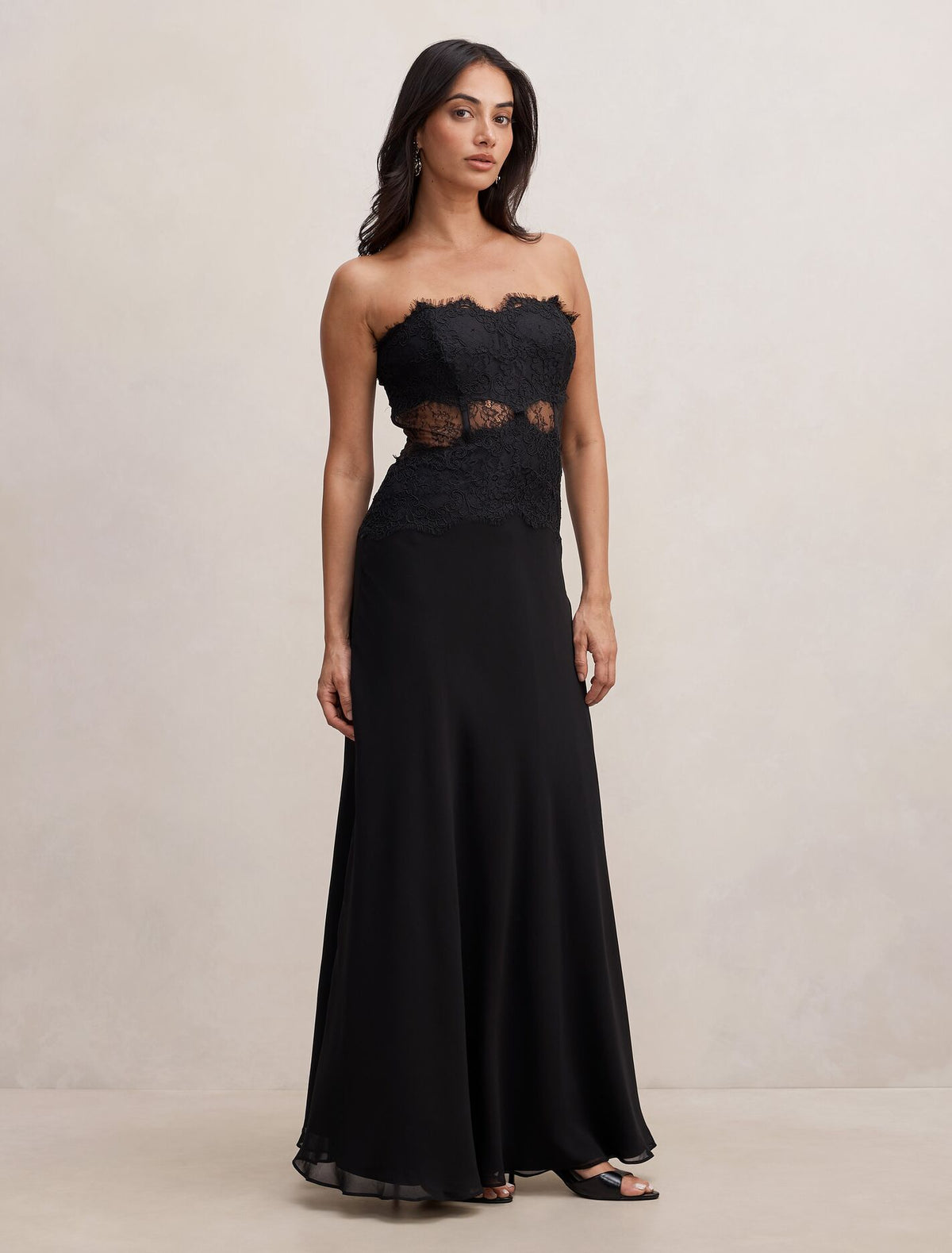Amity Lace Corset Sheer Maxi Dress Forever New