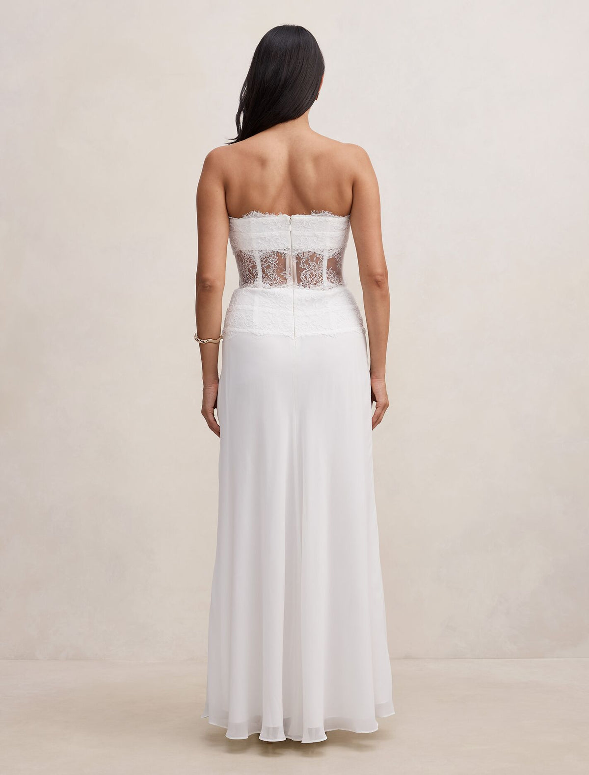 Amity Lace Corset Sheer Maxi Dress Forever New