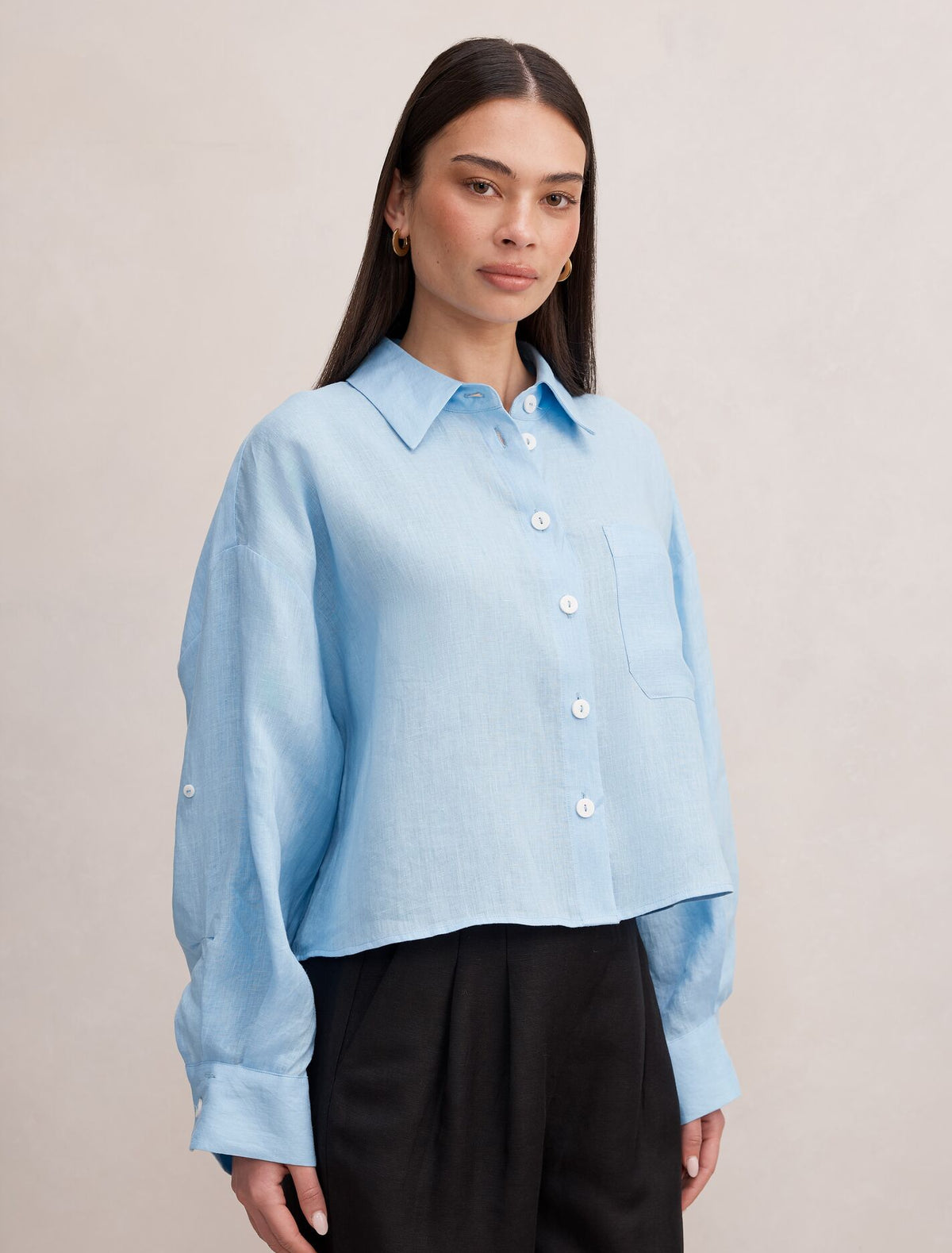 Bowie Cropped Shirt Forever New
