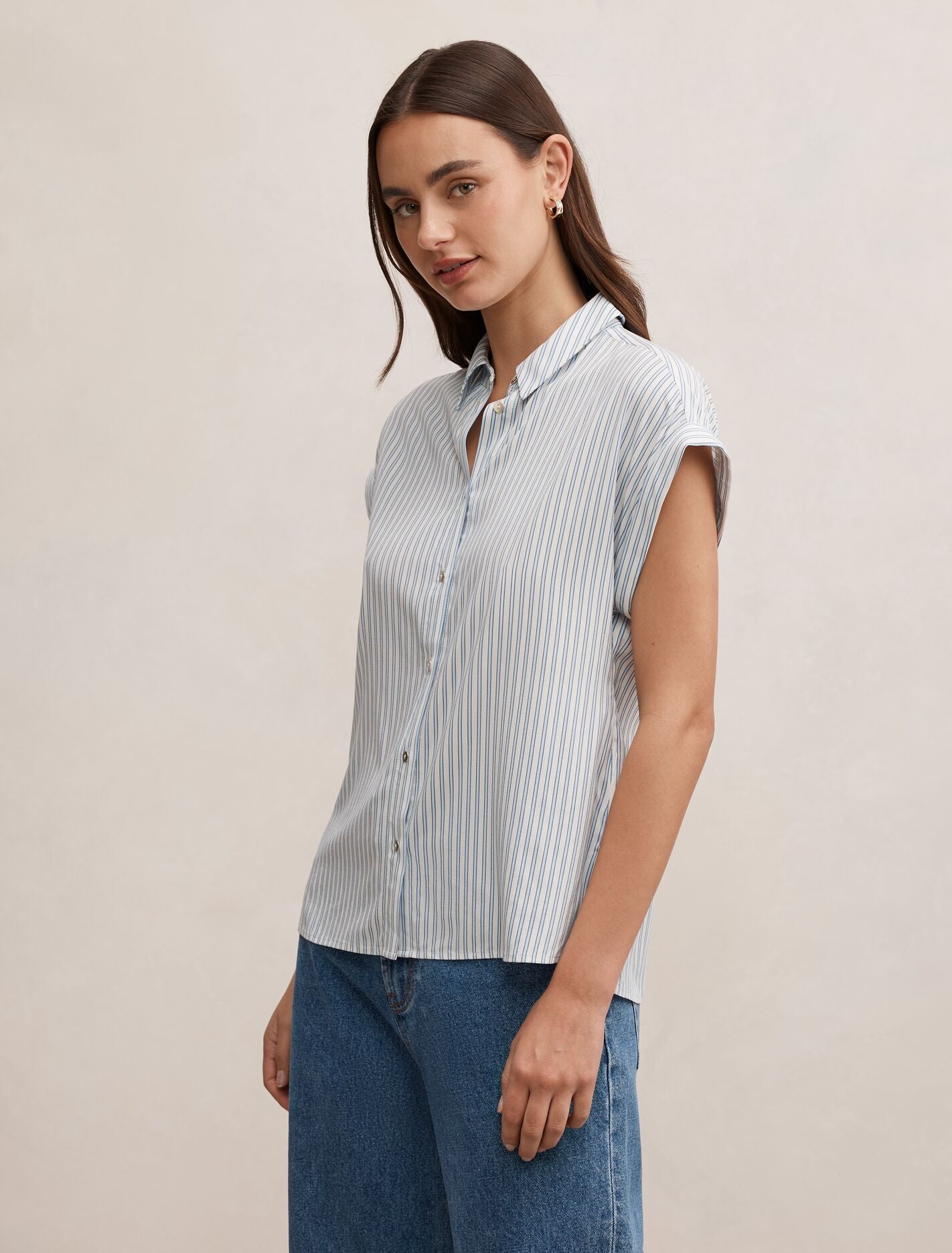 Tia Collar Button Shirt Forever New
