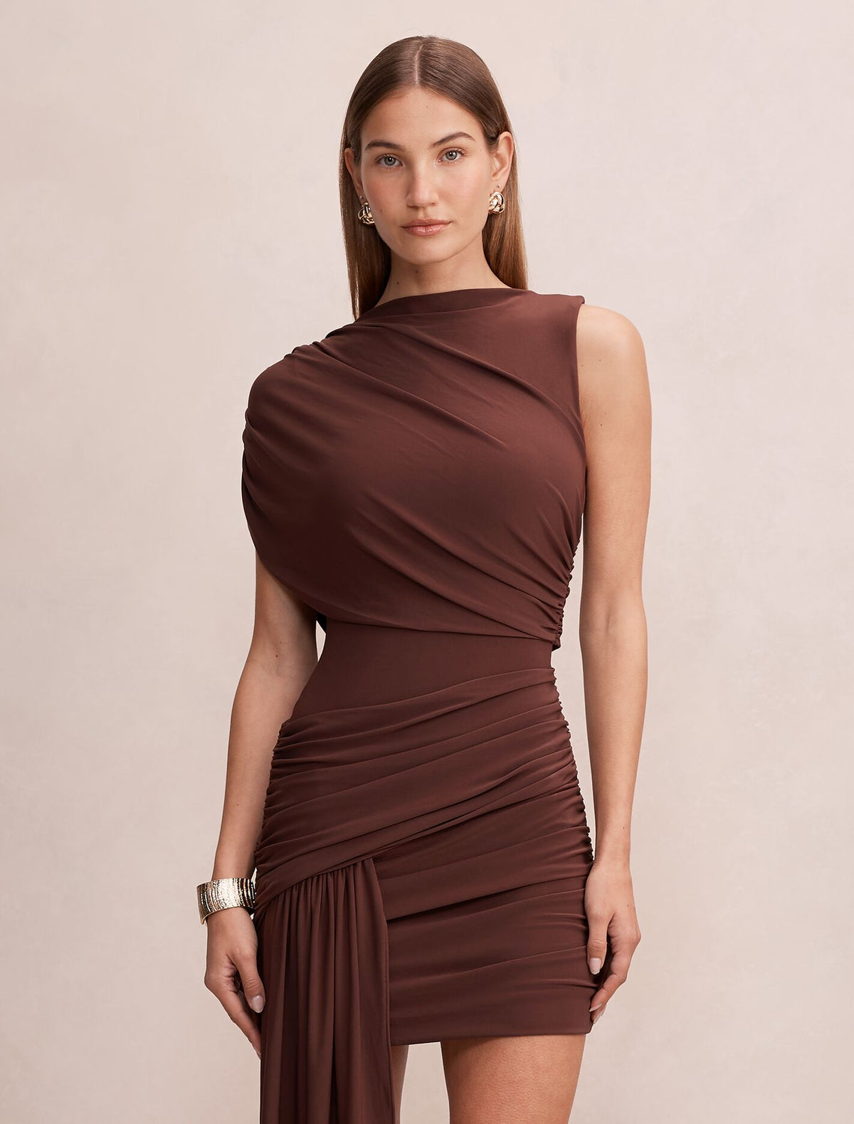 Rosalie Jersey Tie Mini Dress