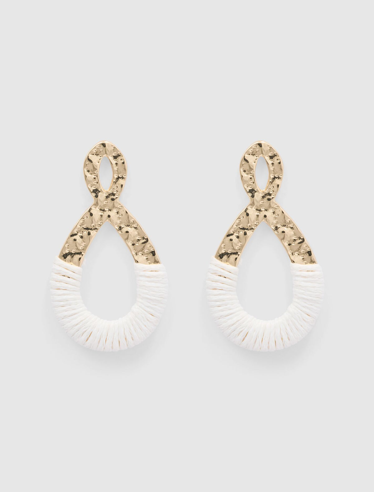Tate Twist Earrings 0 White Gold Forever New