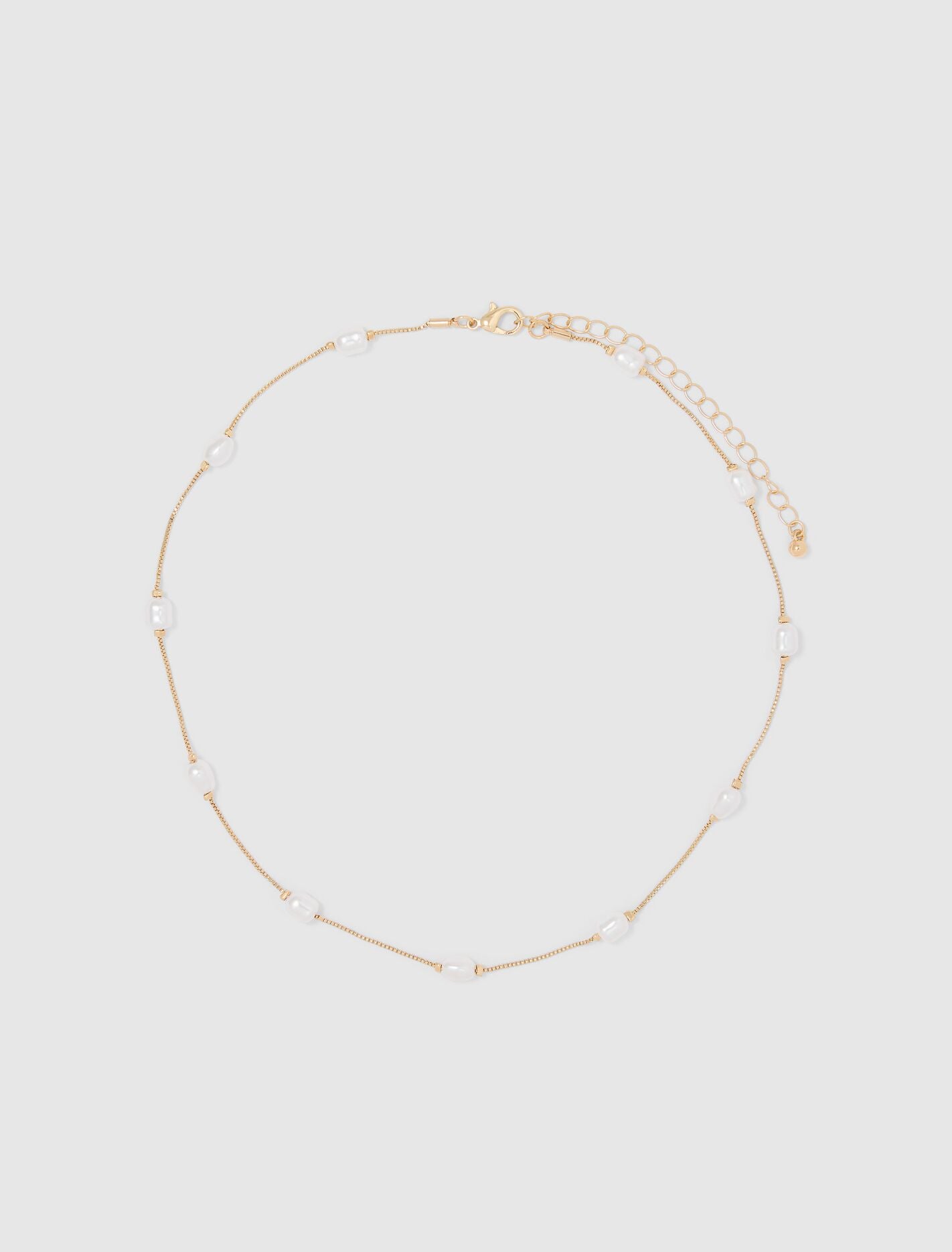 Eva Pearl Elegant Necklace 0 Pearl Gold Forever New