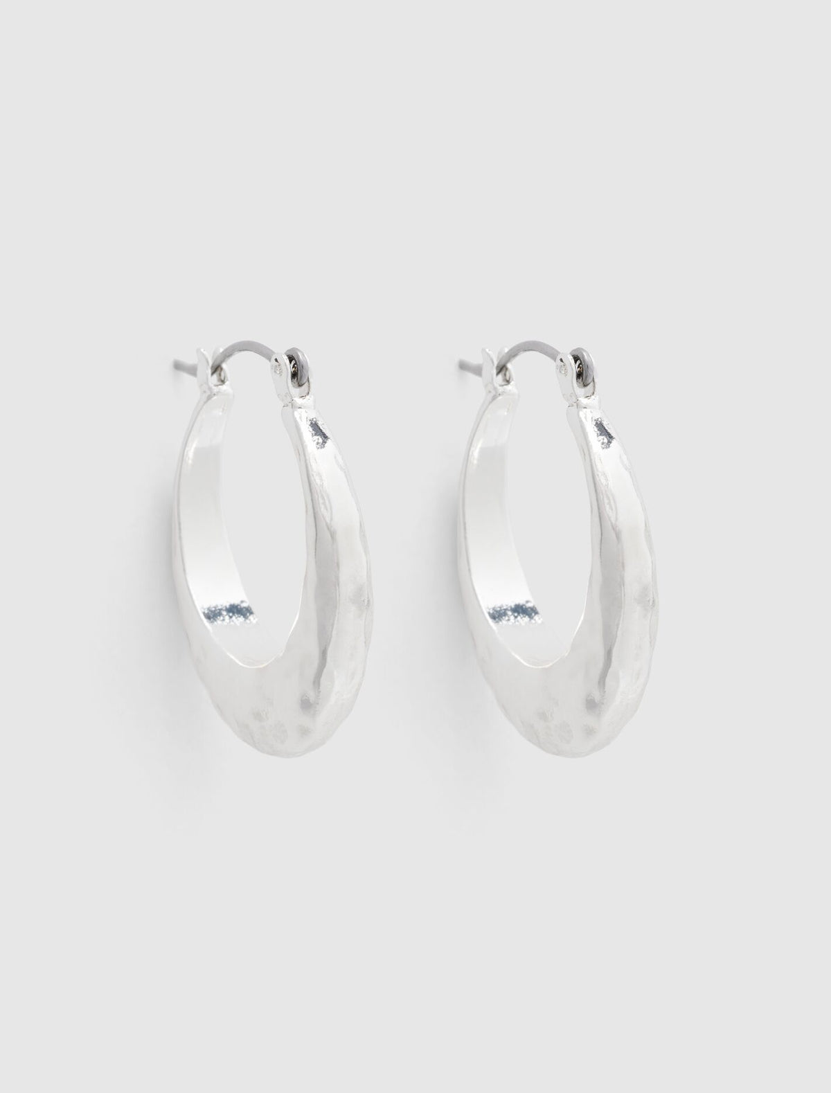 Tilly Texture Hoop Earrings 0 Silver Forever New