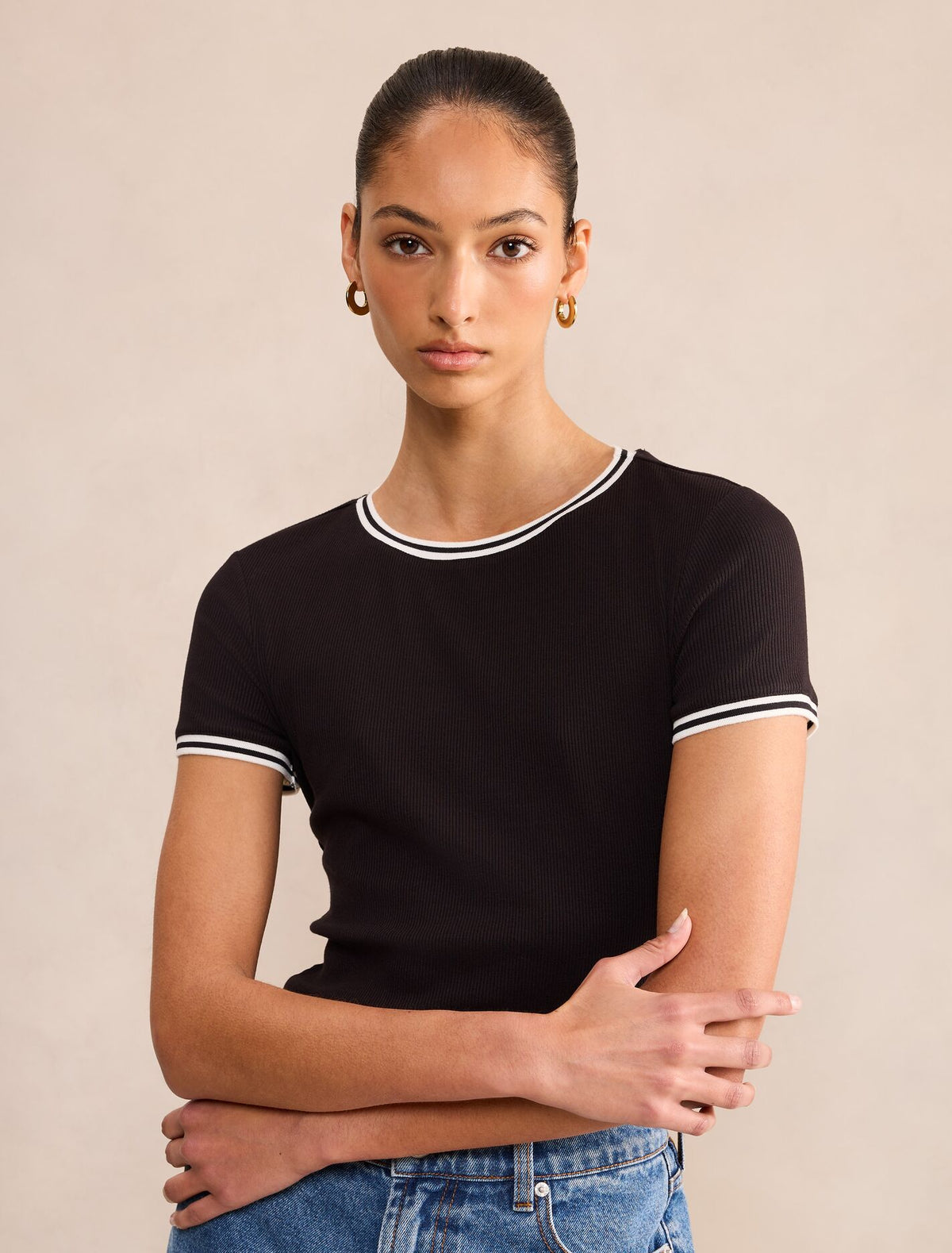 Rosie Tipped Trim Short Sleeve T-Shirt