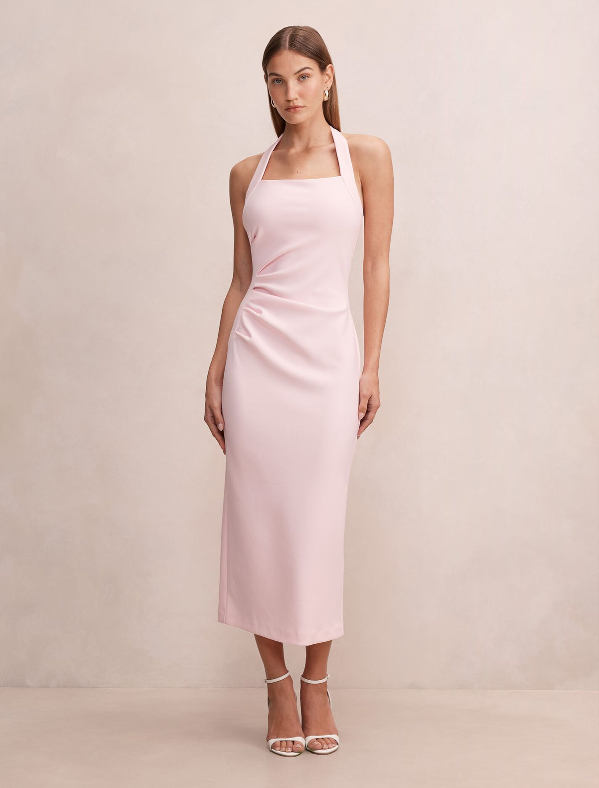 Georgie Halter Ruched Bodycon Dress Cherry Blossom Forever New