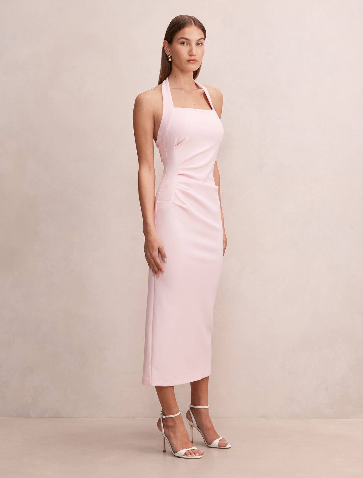Georgie Halter Ruched Bodycon Dress Forever New