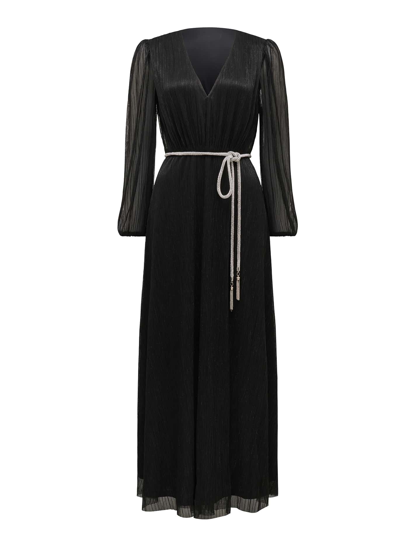 Amina Diamante Belt Plisse Maxi Dress Forever New