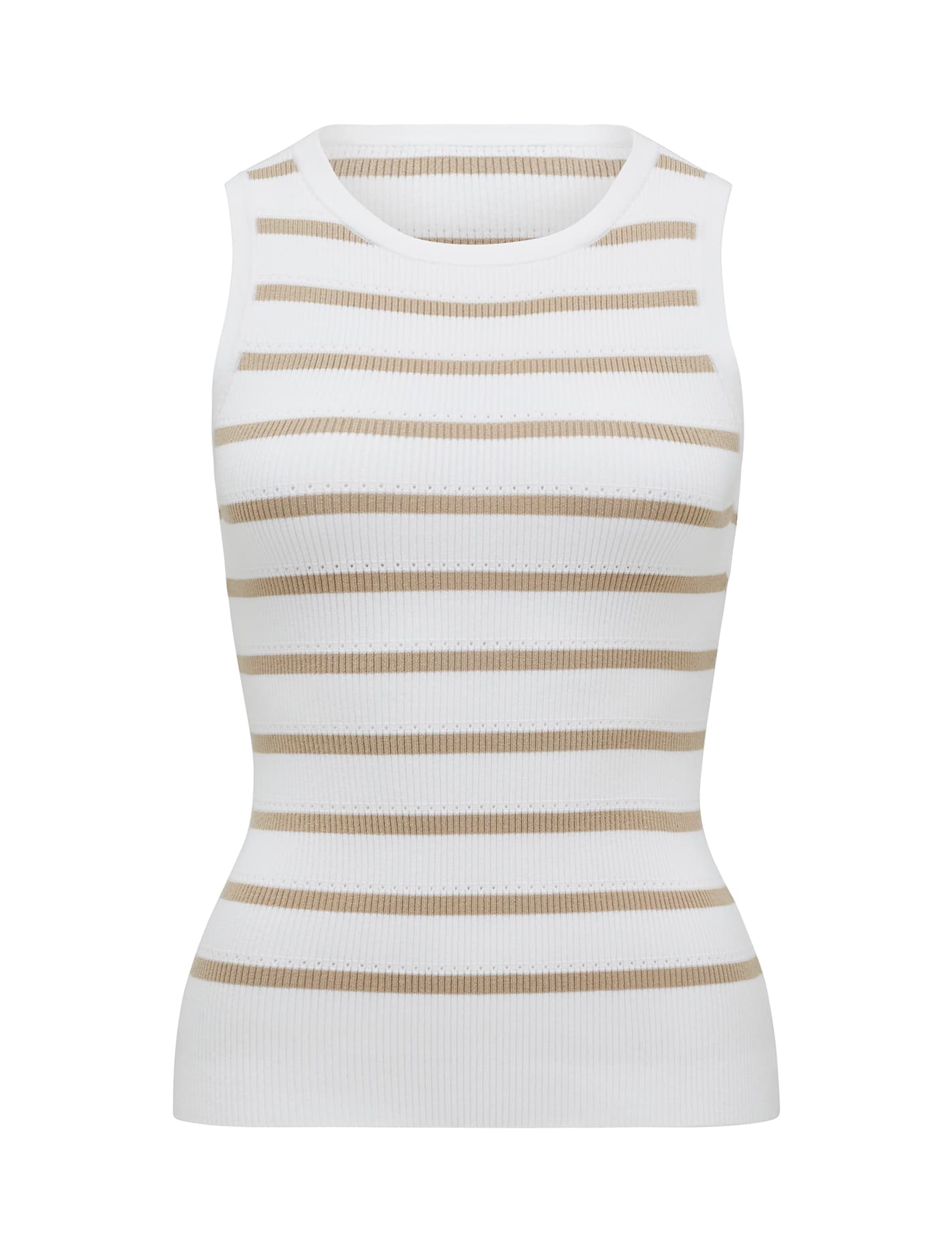 Ariel Placement Stripe Knitted Tank Top Forever New
