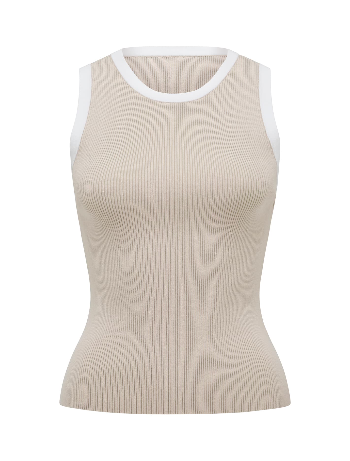 Aspen Tipping Detail Knit Tank Top Forever New