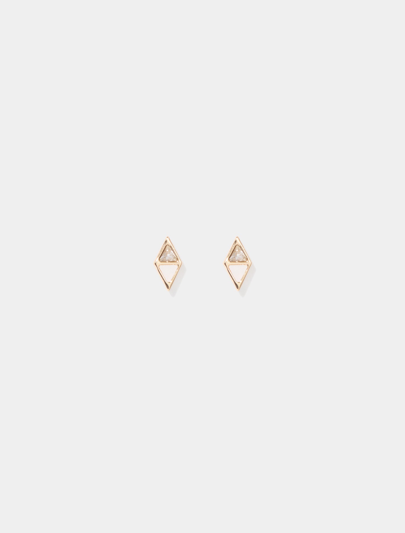 Delilah Diamond Stud Earrings 0 Gold Crystal Forever New