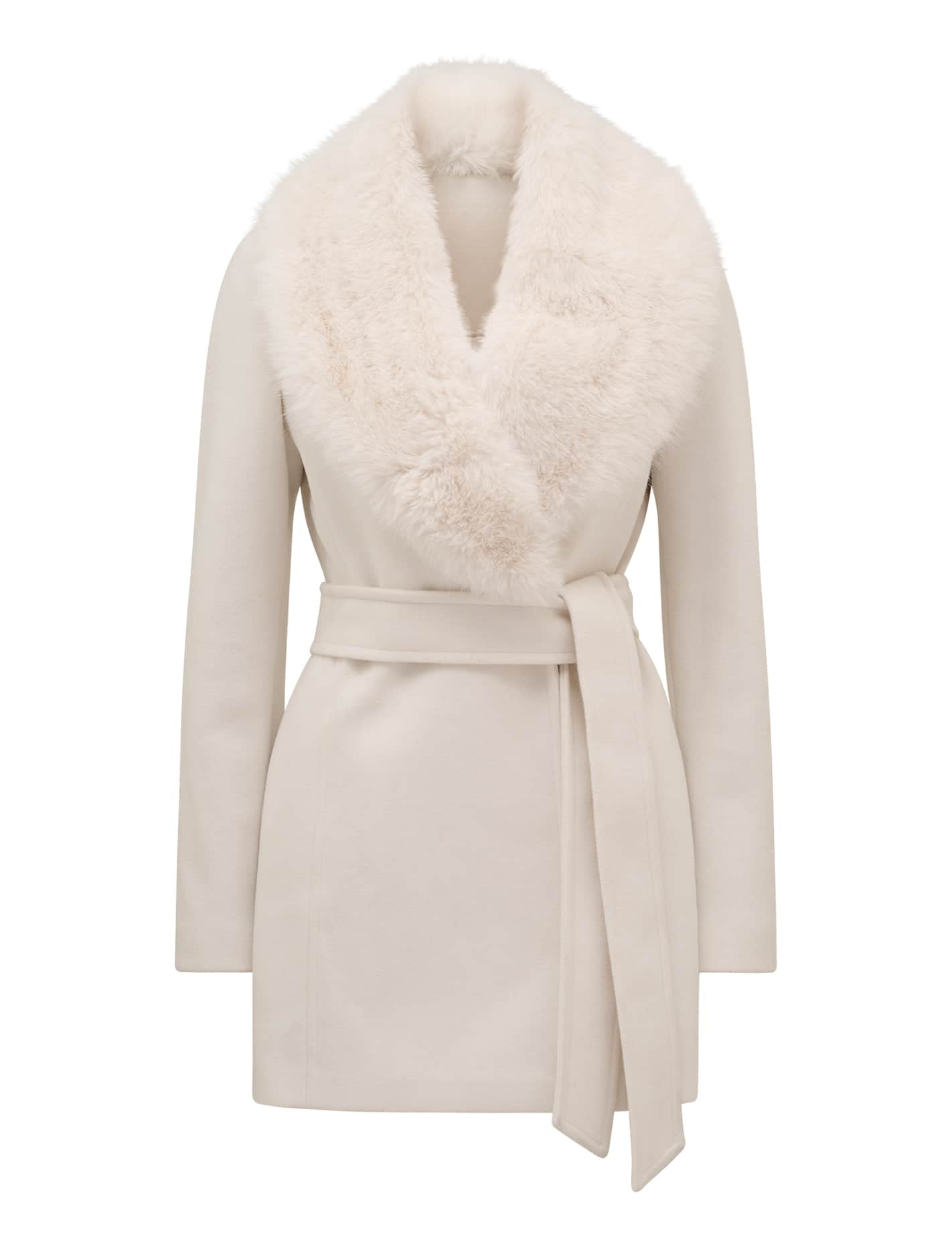 Rocky Fur Collar Wrap Coat Forever New