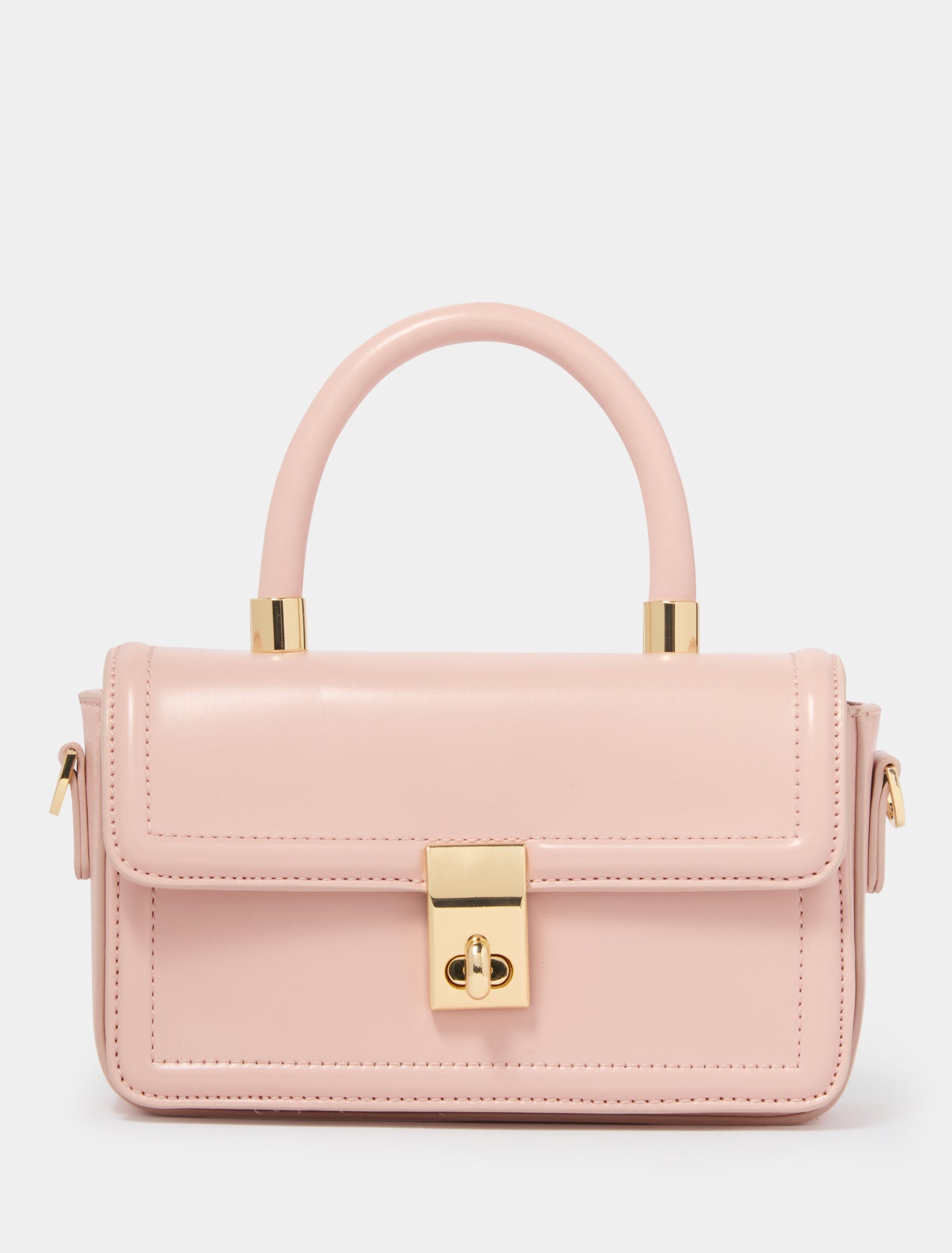 Percy Mini Lock Top Handle Bag 0 Pink Forever New