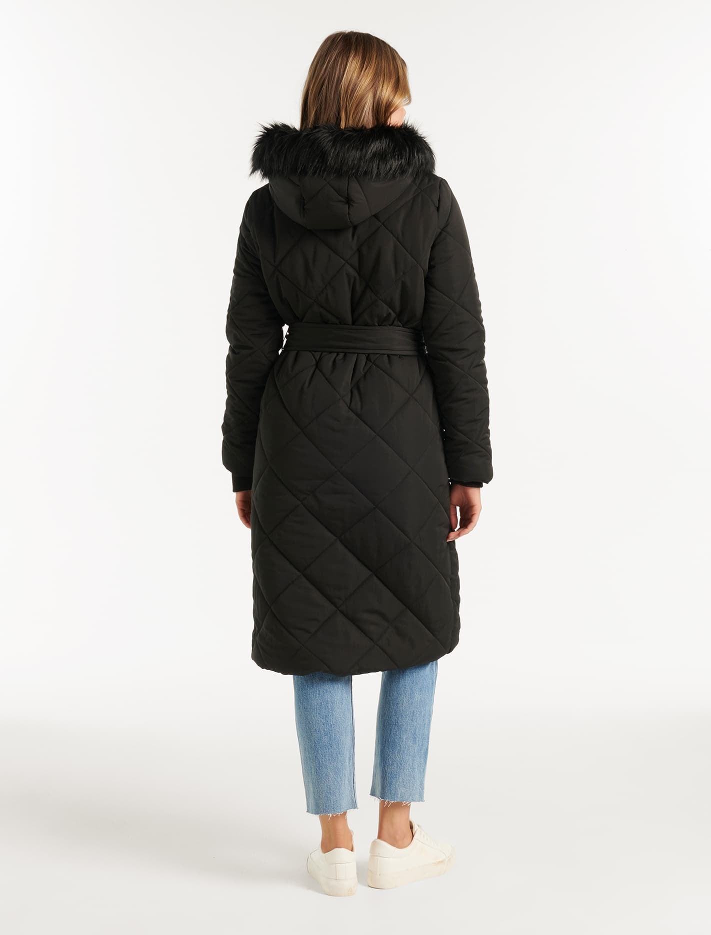 Tessa Quilted Longline Puffer Jacket Forever New