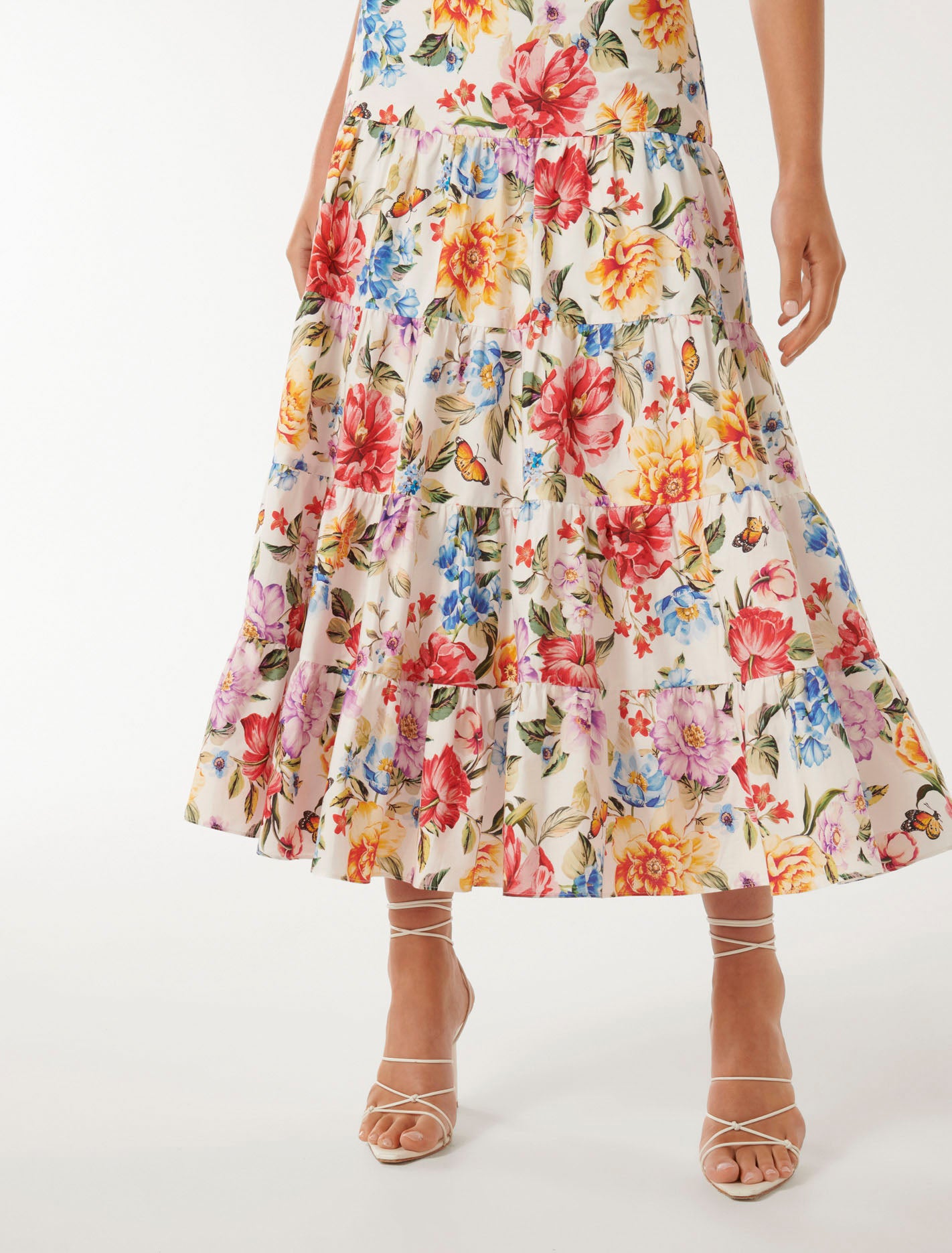 Tilly Tiered Midi Skirt Forever New