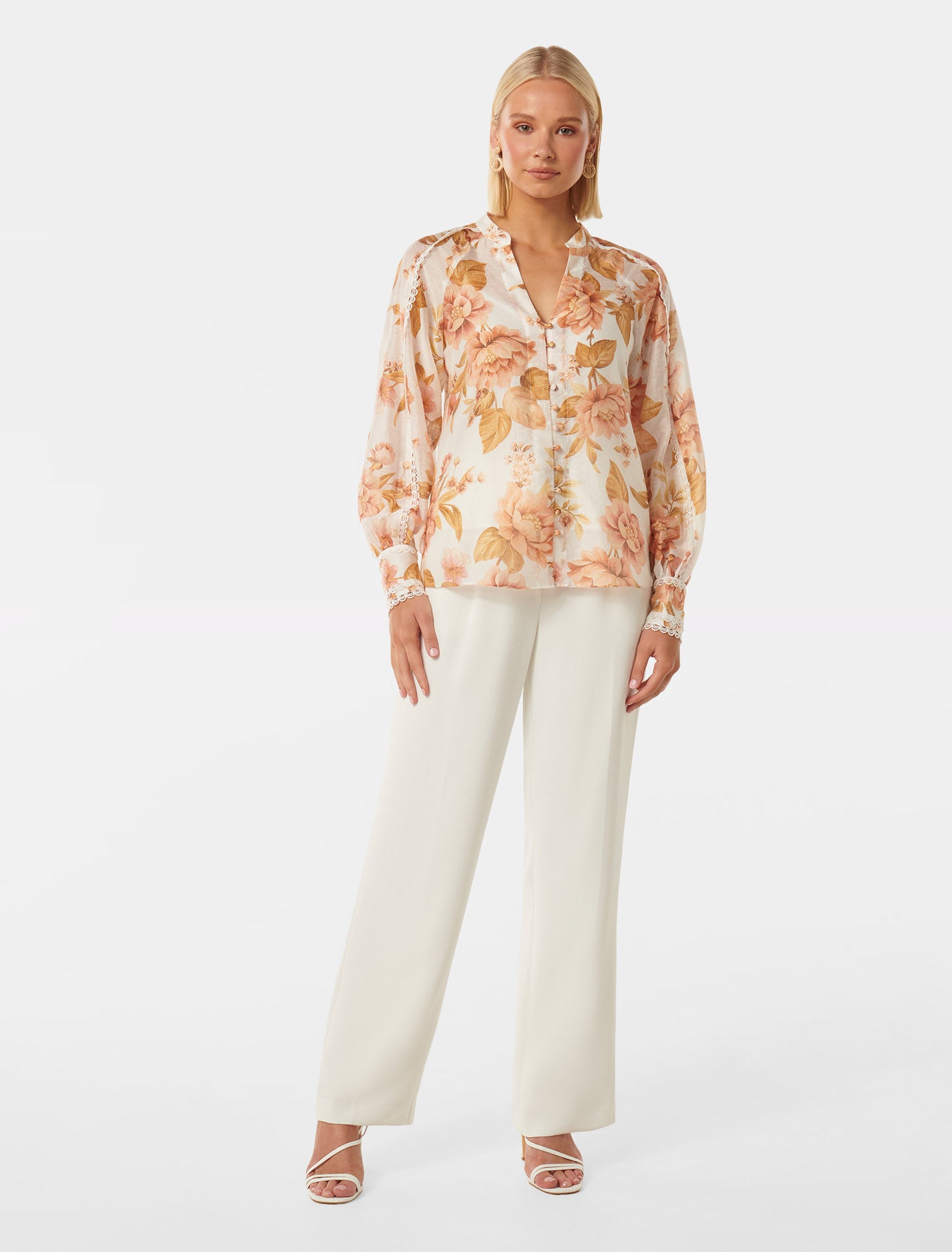Tylar Trimmed Blouse Forever New