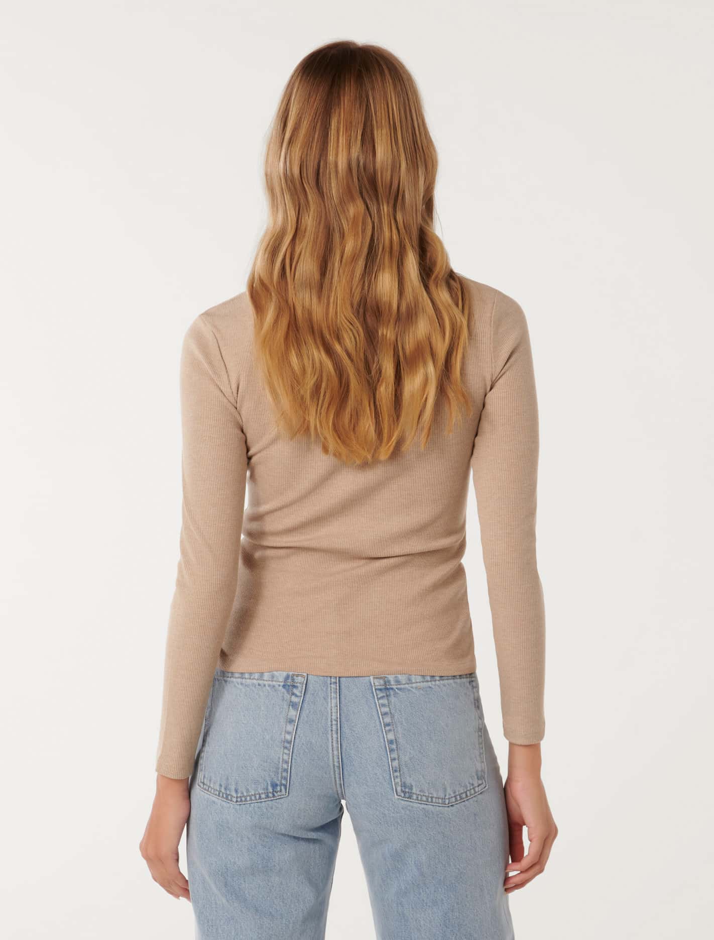 Winona Rib Long Sleeve Top Forever New