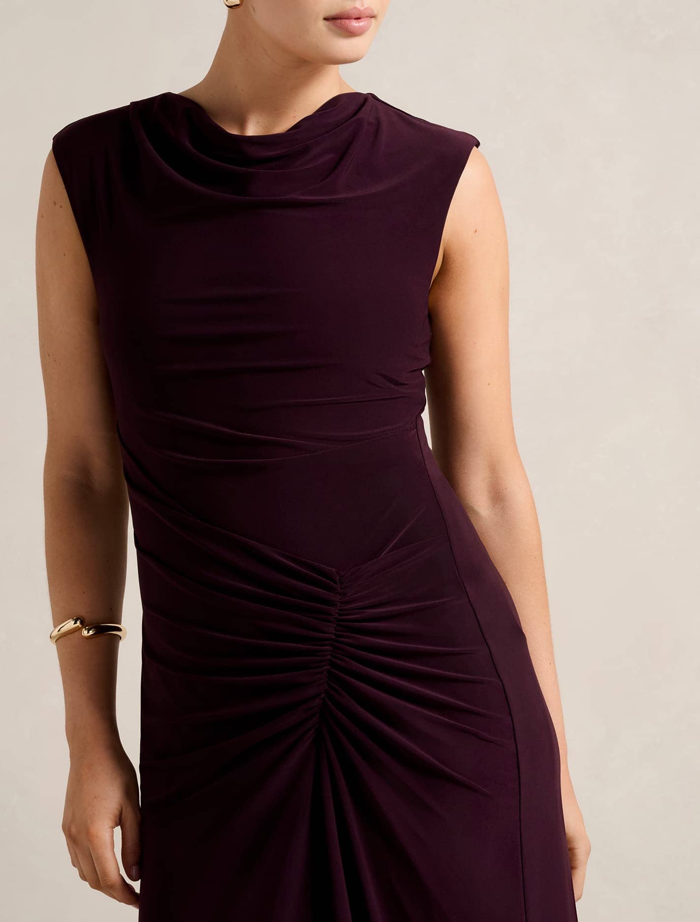 Carrie Draped Bodycon Midi Dress Forever New