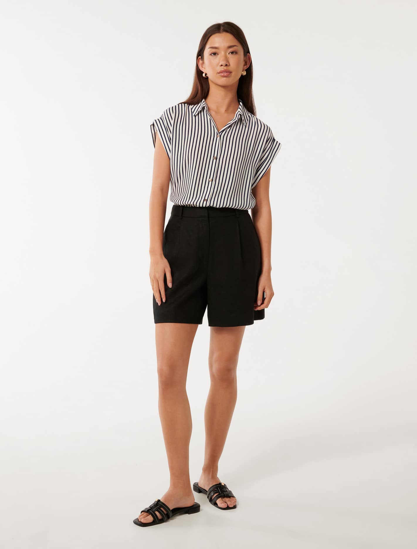 Rhea Easy Striped Shirt Forever New