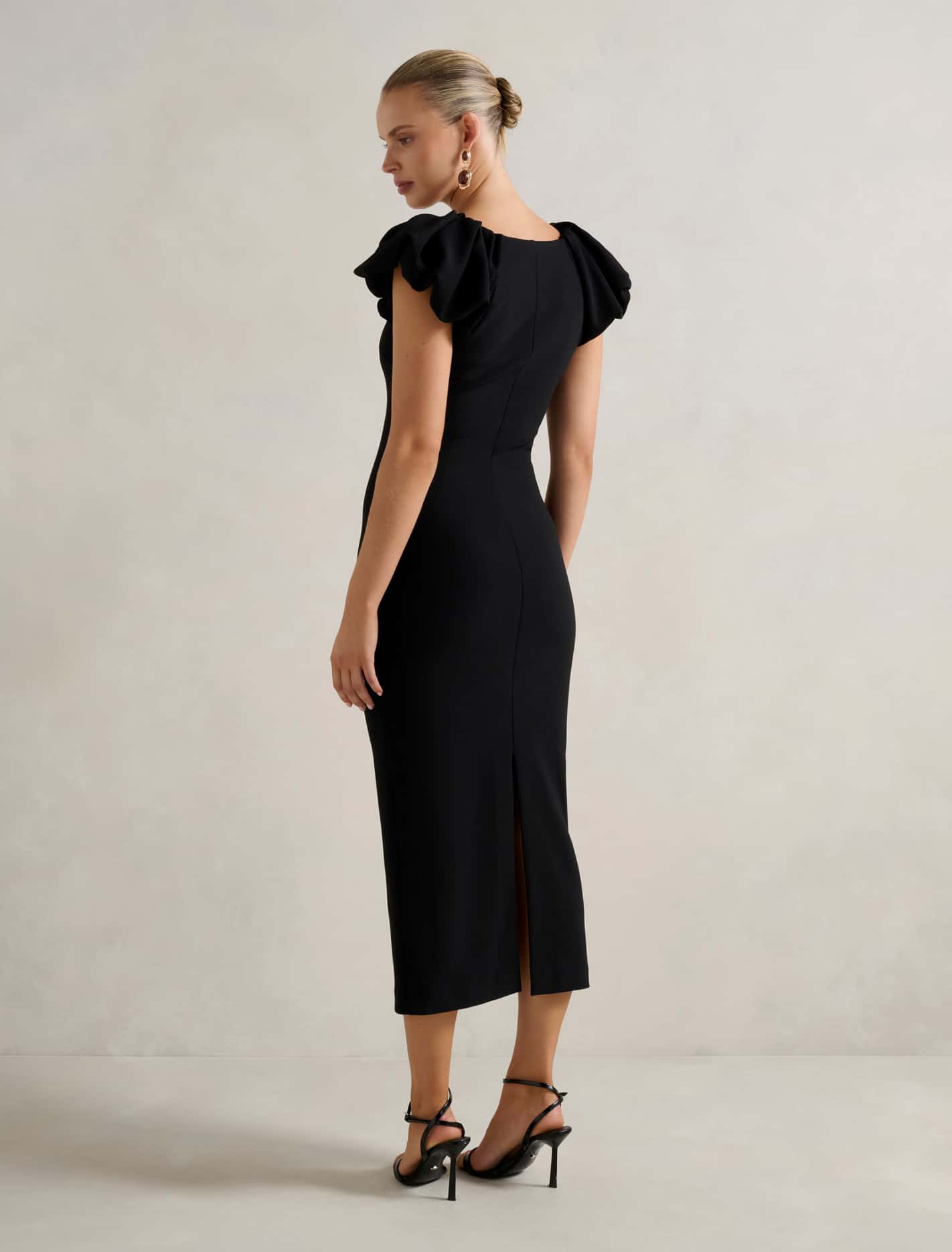 Makenna Bubble Sleeve Midi Dress Forever New